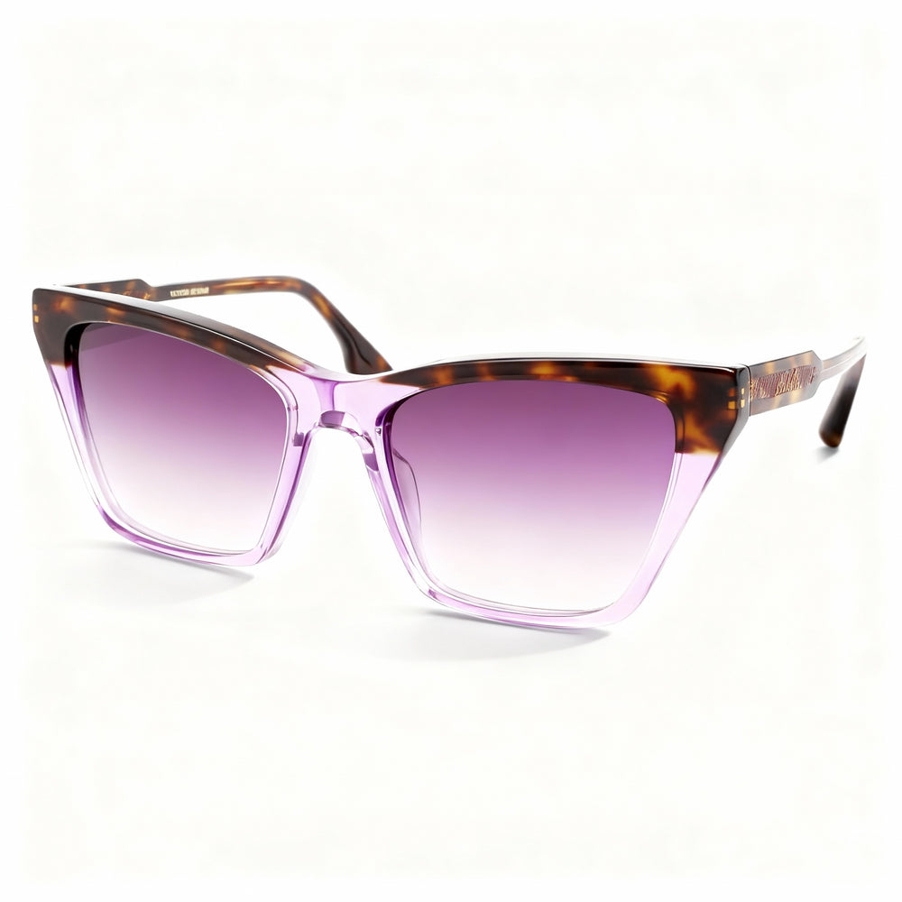Victoria Beckham VB638S Men's Modern Acetate Non-Polarized Sunglasses, Havana Purple, 55-17-140mm