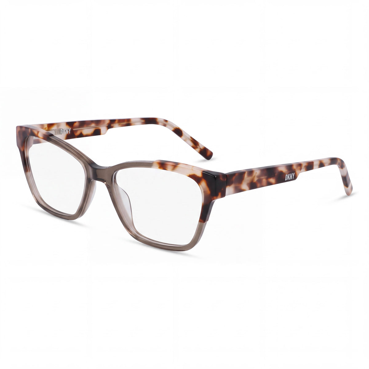 DKNY Dk5072 Women's Smoke Crystal Milk Tortoise Metal Clear Lens Eyewear 54-17-140mm, Photo 1