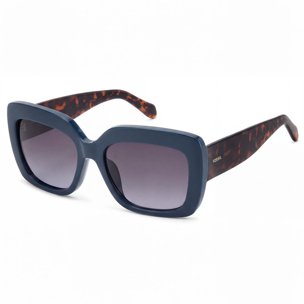 Fossil Minimalist 2073501ED559O Women's Propionate Green Dark Grey Frame Dark Grey Shaded Lens Sunglasses 54-17-140, Photo 1