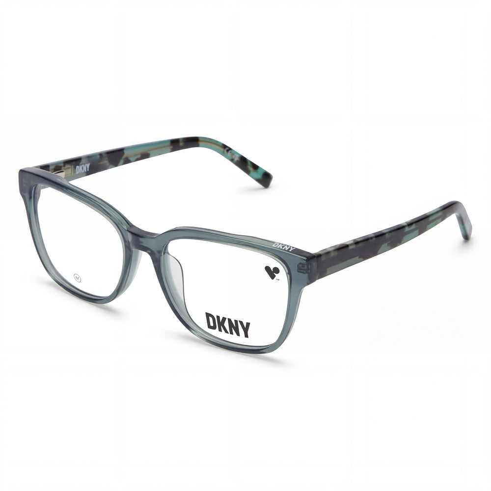 DKNY Modern Eyewear for Unisex, Acetate Frame in Crystal Forest Color, Featuring 54mm Lens Width