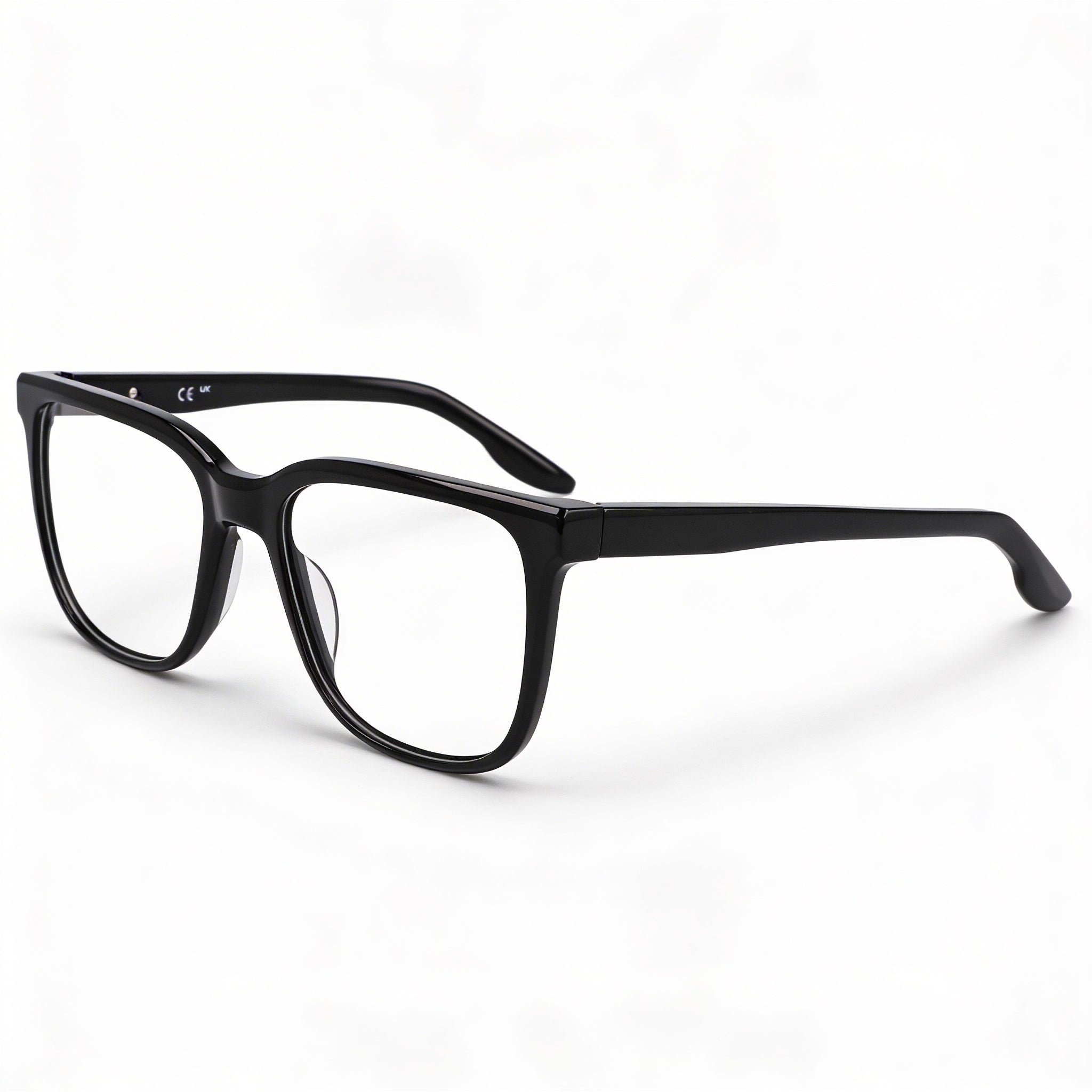 Nike Modern 7166 Unisex Eyewear, featuring a Modern Style with Black Frame and Black Polycarbonate Lenses, 53mm, Photo 1
