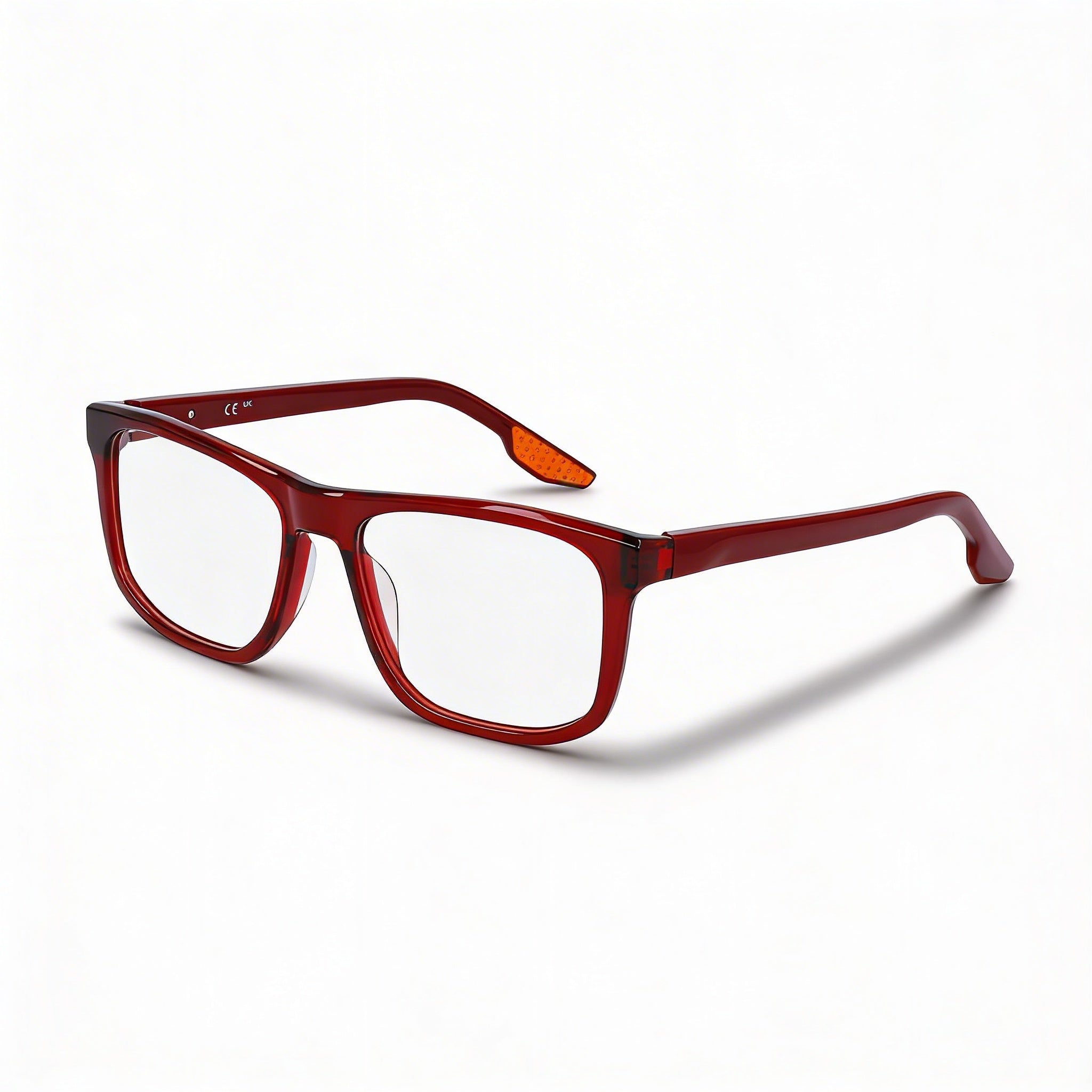 Gafas Unisex Nike 7163 con Montura de Acetato Burdeos Transparente y Lentes de Policarbonato de 55 milímetros, Photo 1