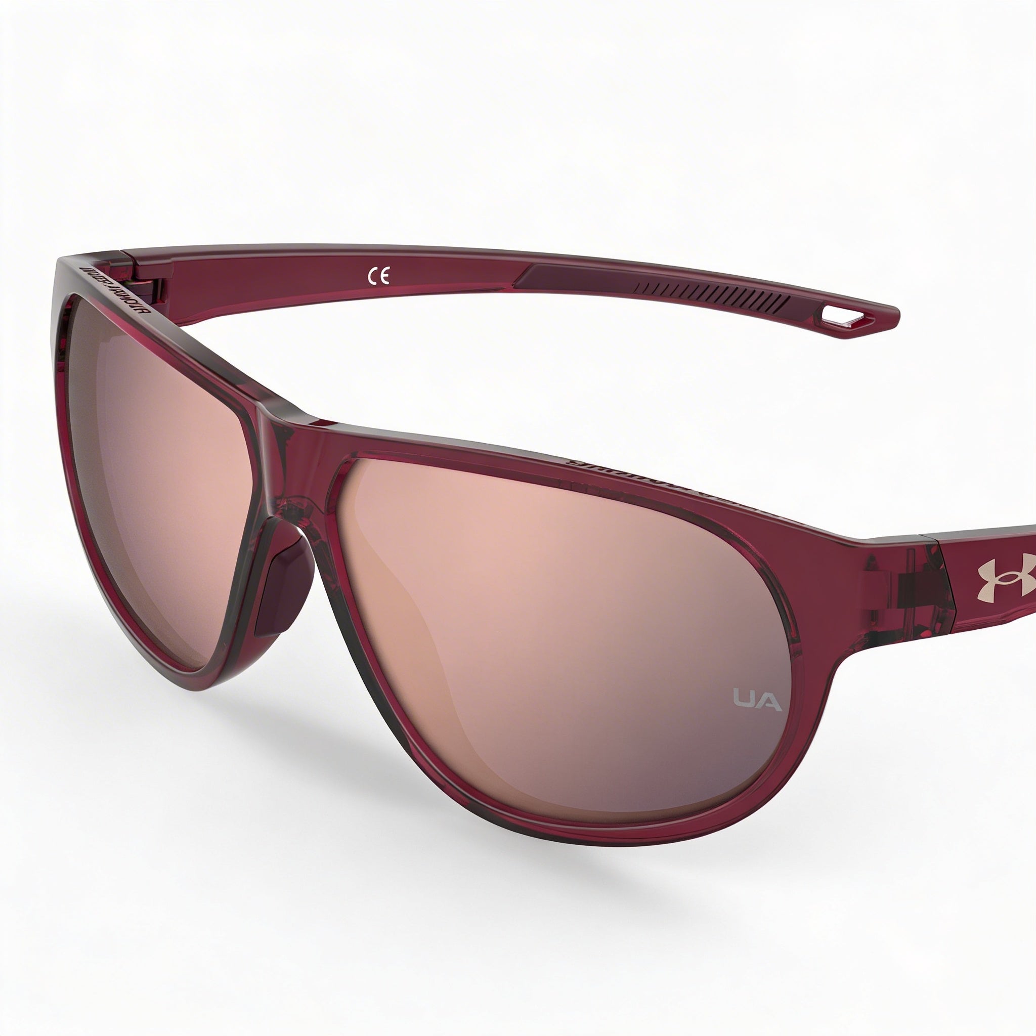 Under Armour Ua Intensity Women's Red Crystal TR90 UV Protected Rose Gold Mirrored Sunglasses 59mm, Photo 1