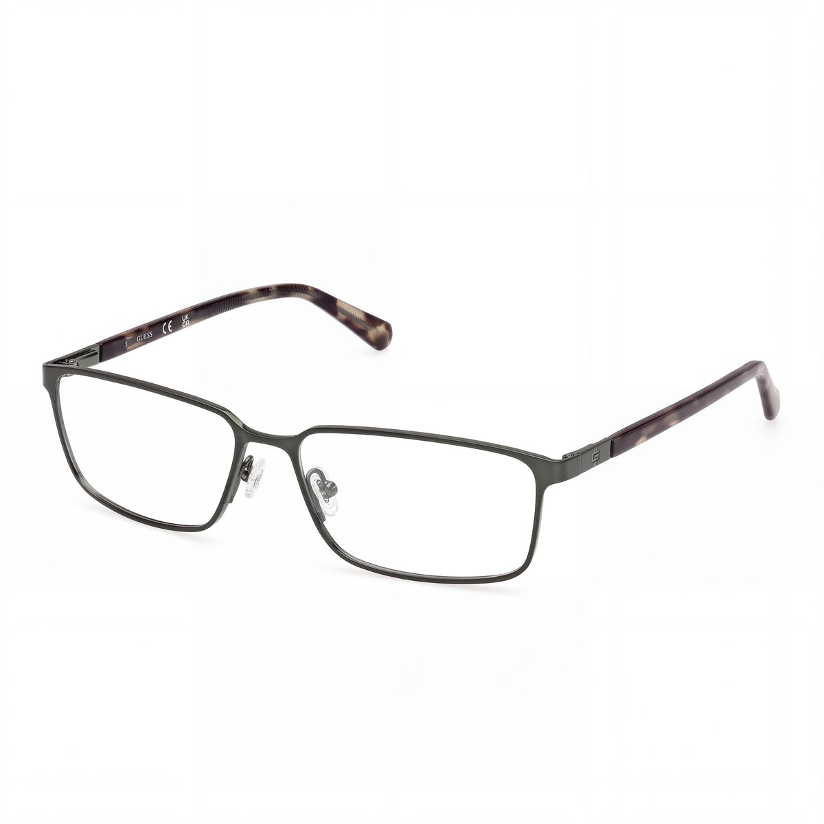 GUESS GU50244 Gafas para hombre de metal verde oscuro mate/verde oscuro brillante 57-16-145, Photo 1