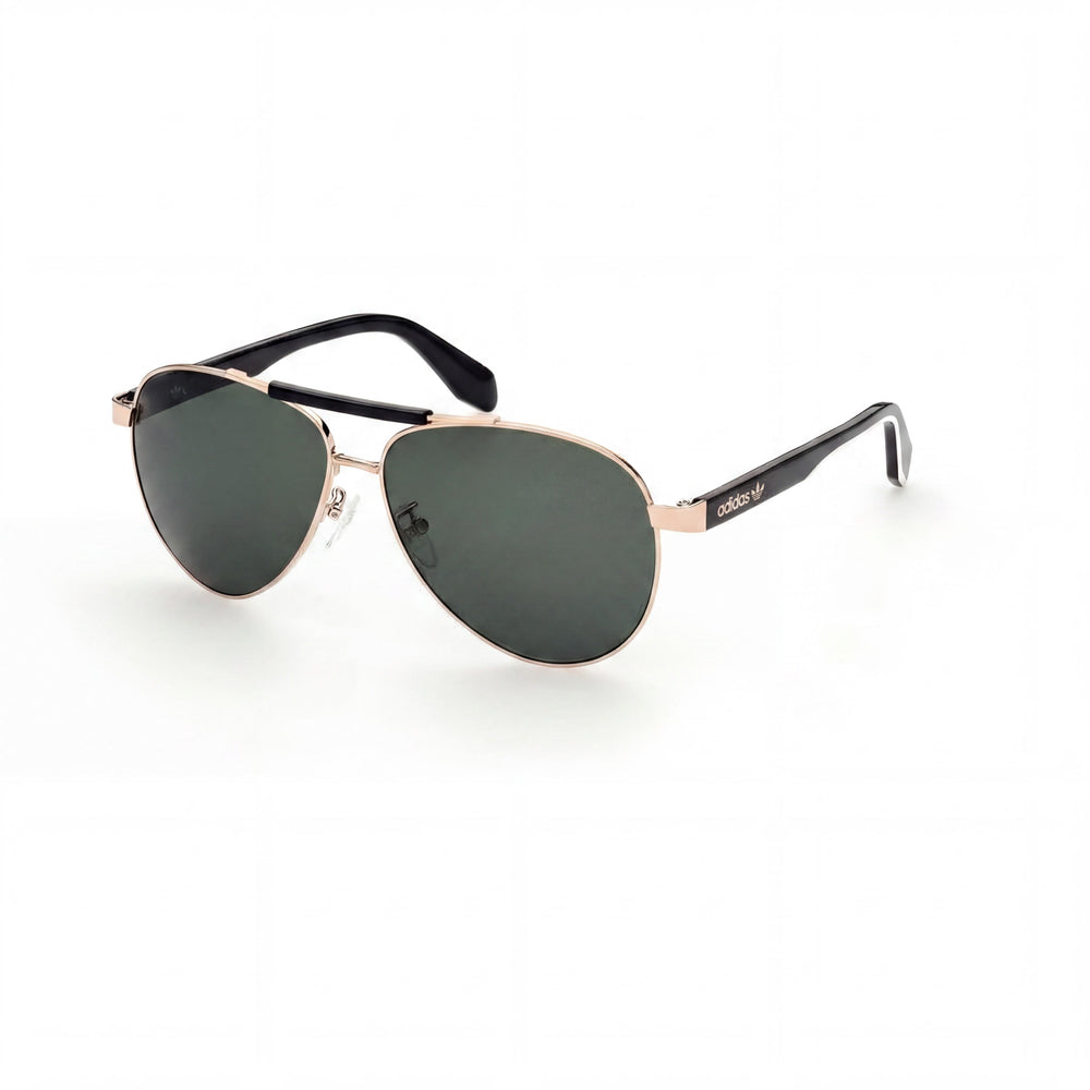 adidas Originals Modern Men's Shiny Rose Gold Acetate Sunglasses with Green UV Protection Lenses 59mm