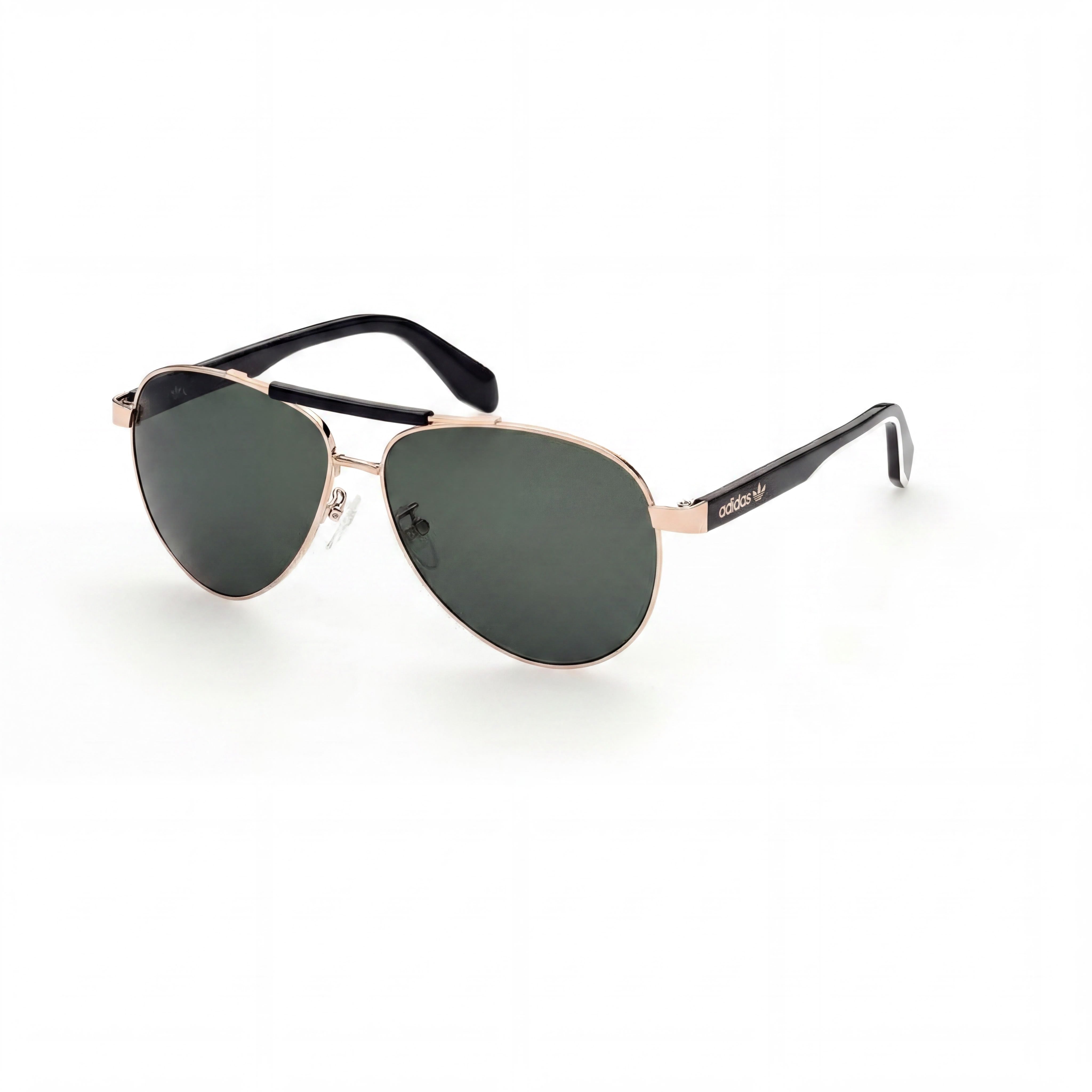 adidas Originals Modern Men's Shiny Rose Gold Acetate Sunglasses with Green UV Protection Lenses 59mm, Photo 1
