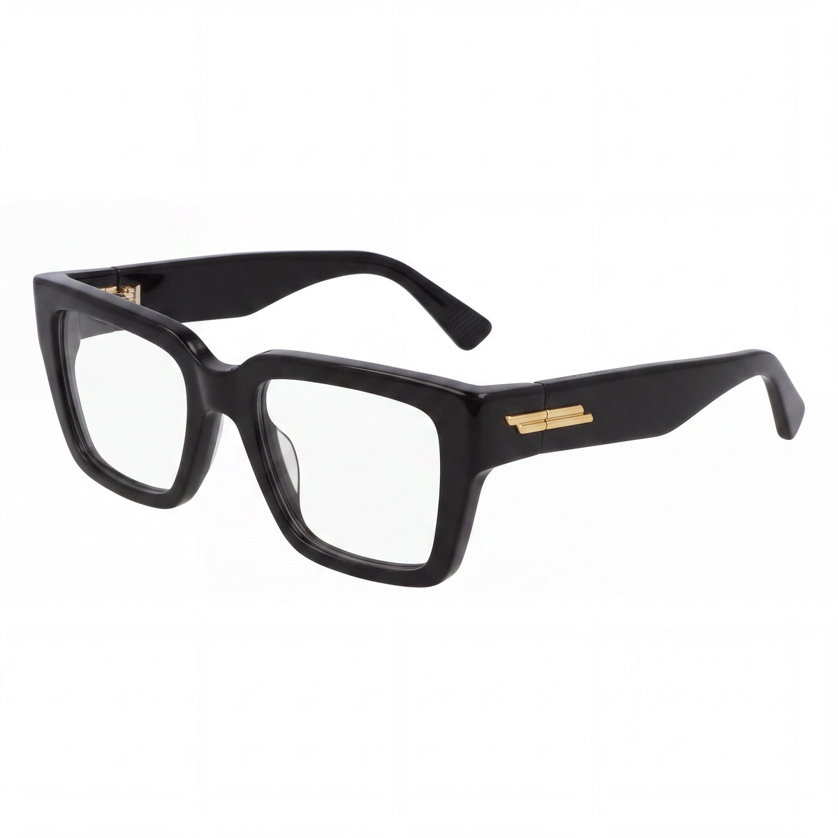 Bottega Veneta Women's Square/Rectangle Black Transparent Plastic Optical Eyeglasses Frame, 51mm Lens Width, Photo 1