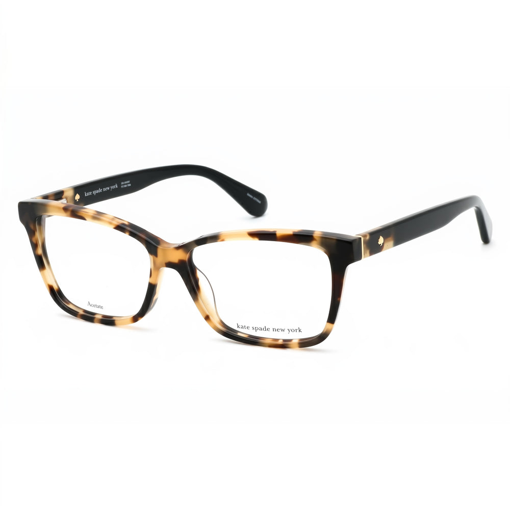 Gafas Kate Spade New York Camberly para mujer, montura de plástico negro habana, lentes transparentes de policarbonato, 53 mm