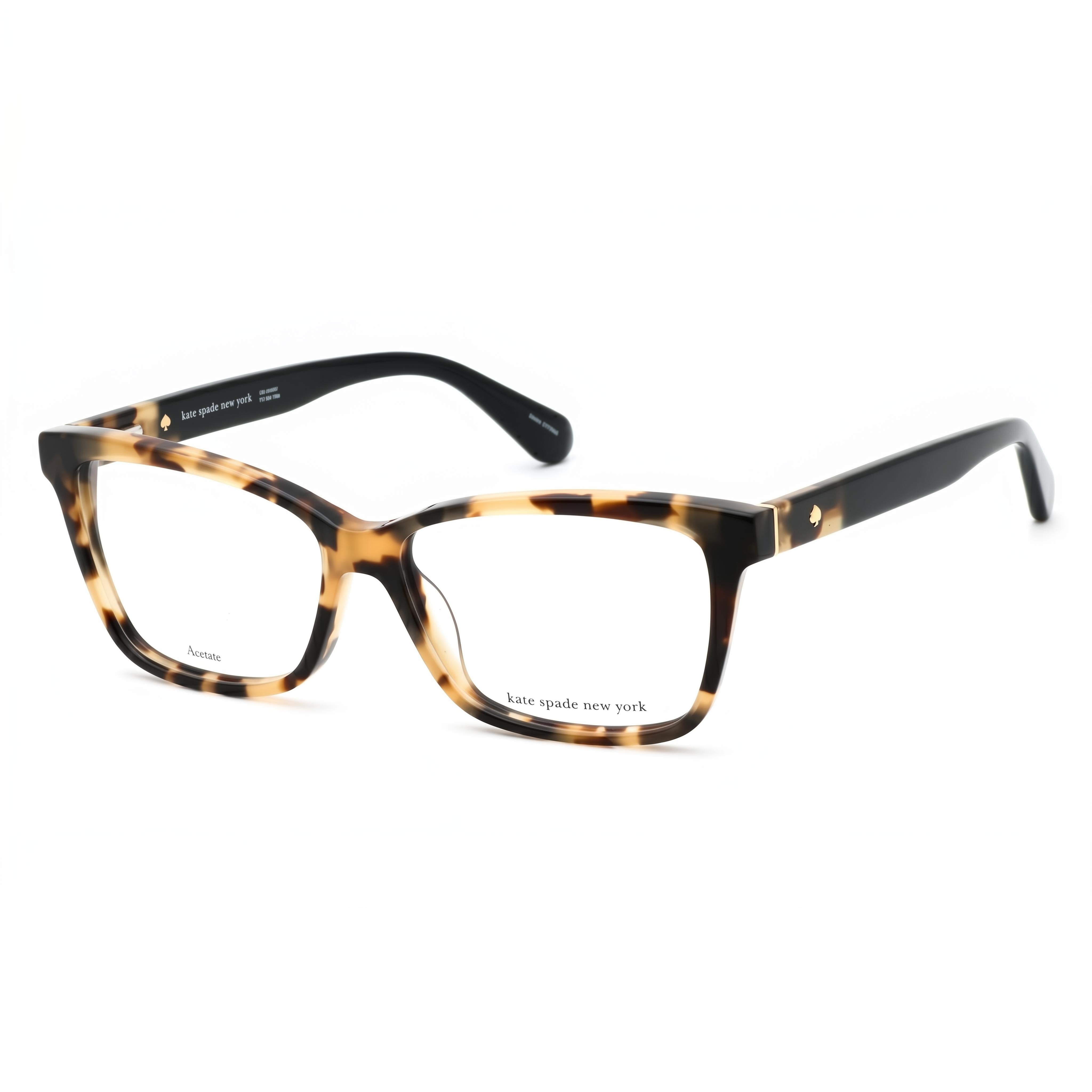 Kate Spade New York Camberly Women's Havanan Black Plastic Frame Clear Polycarbonate Lens Eyeglasses 53mm, Photo 1