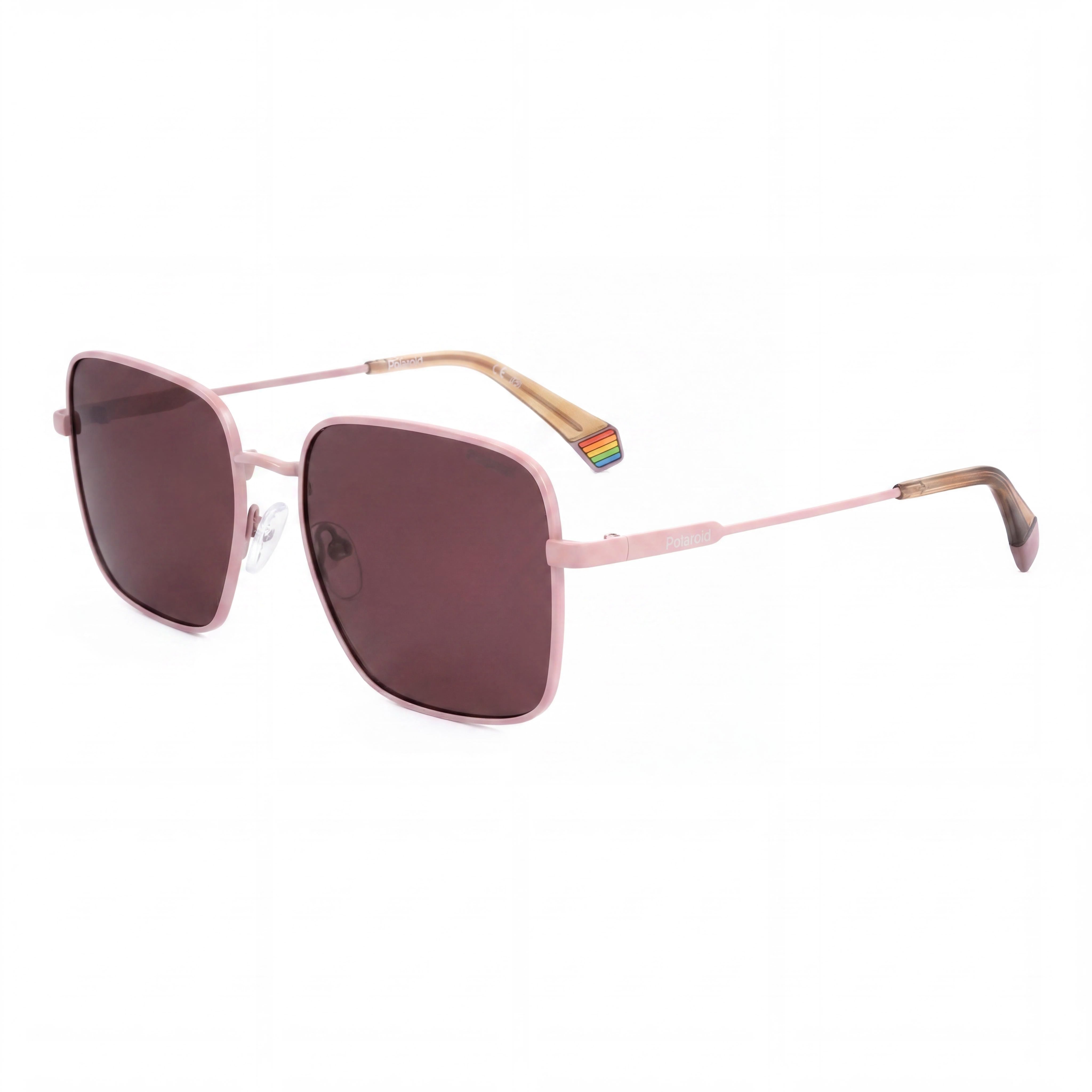 Polaroid PLD 6194/S/X Matte Pink Square Sunglasses for Women, 56mm, Photo 1