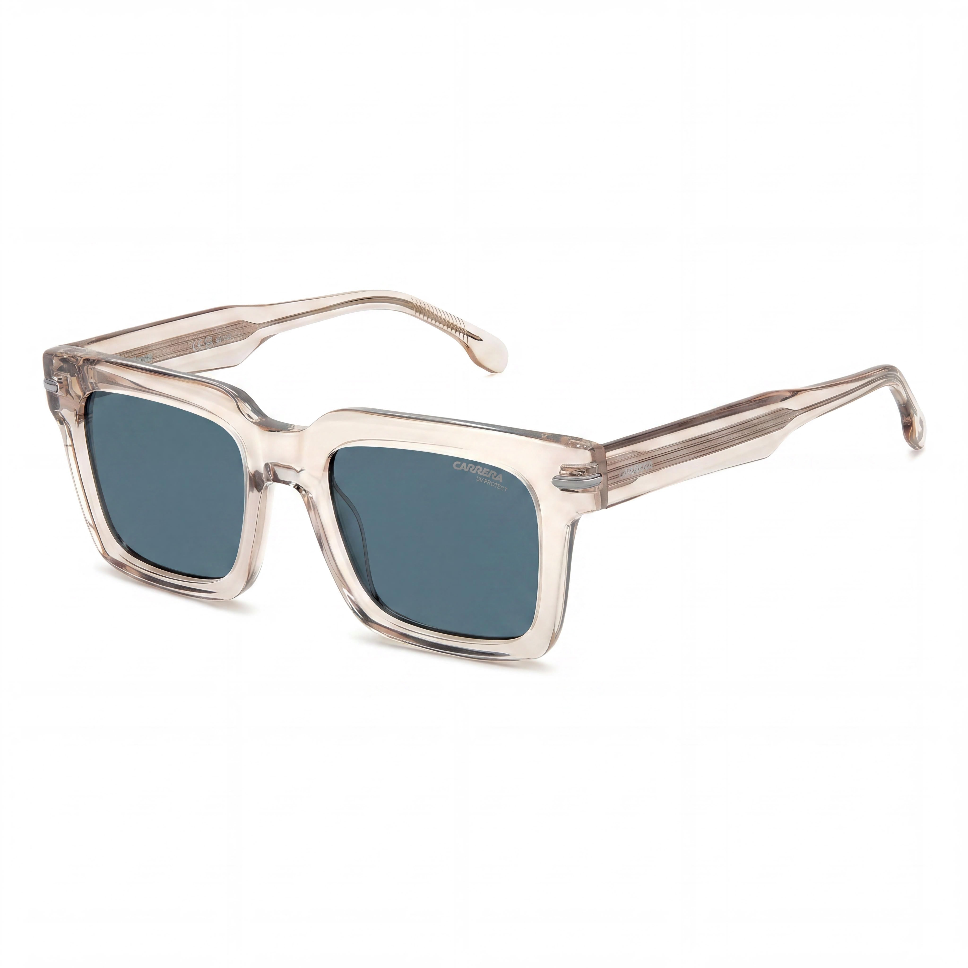 Gafas de sol Carrera Signature Unisex de acetato con montura rectangular en color nude, sin polarizar, protección UV 400, 52 mm, Photo 1