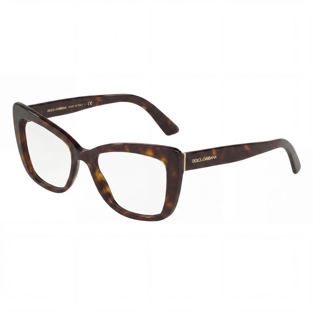 Dolce & Gabbana Dg 3308 Women's Havana Acetate Eyeglasses Frame, Clear Lens Compatible, 53mm Lens Width
