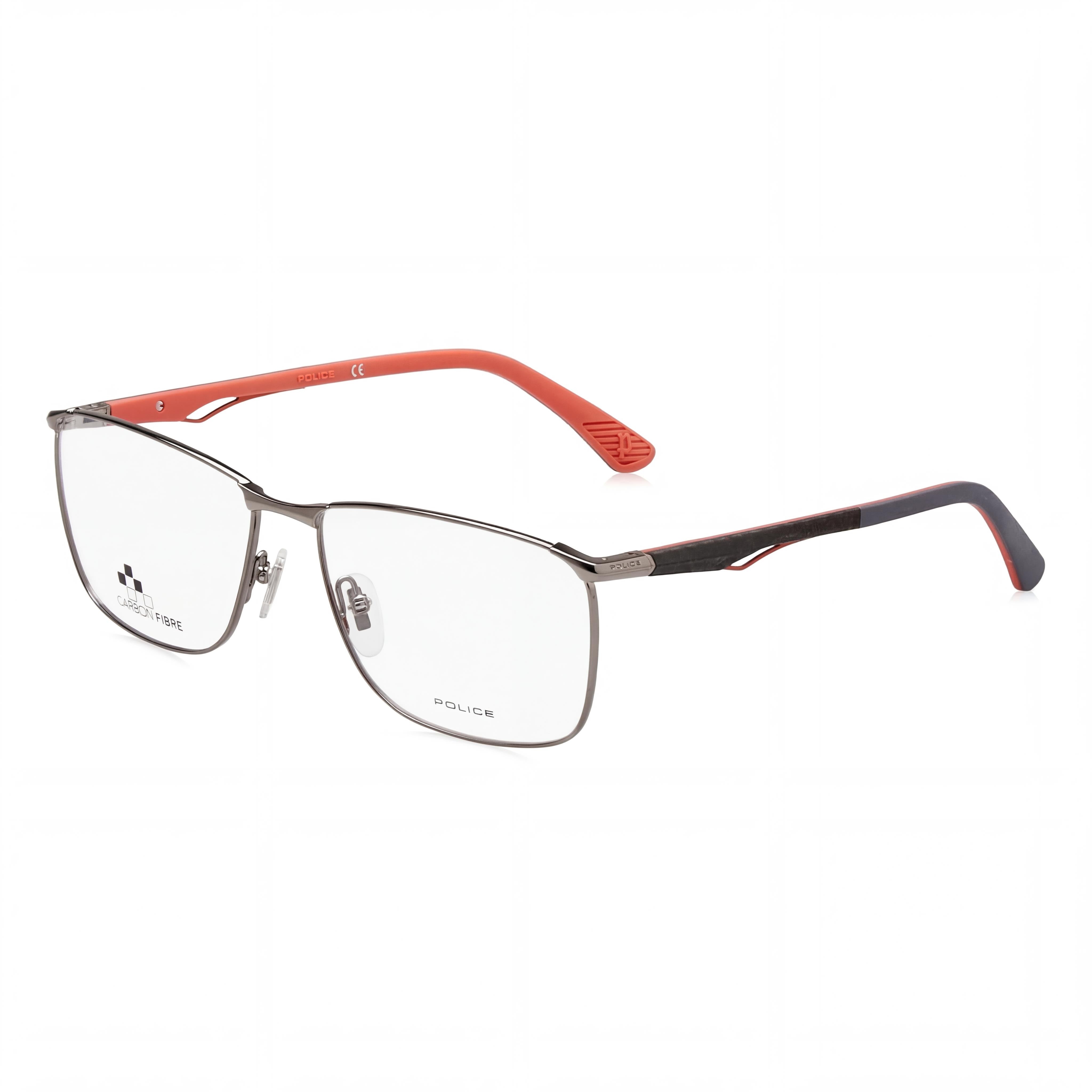 Gafas para hombre Police Classic con montura metálica en acabado rutenio brillante, ancho de lente de 57 mm, Photo 1