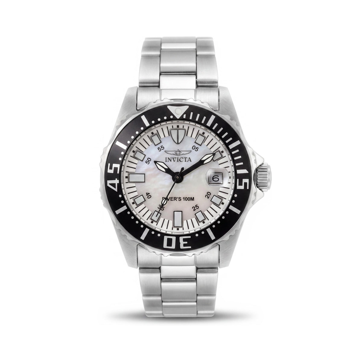 Invicta Pro Diver 2958 Unisex Stainless Steel 30mm White Mother of Pearl Luminous Quartz Watch 100M WR, Photo 1