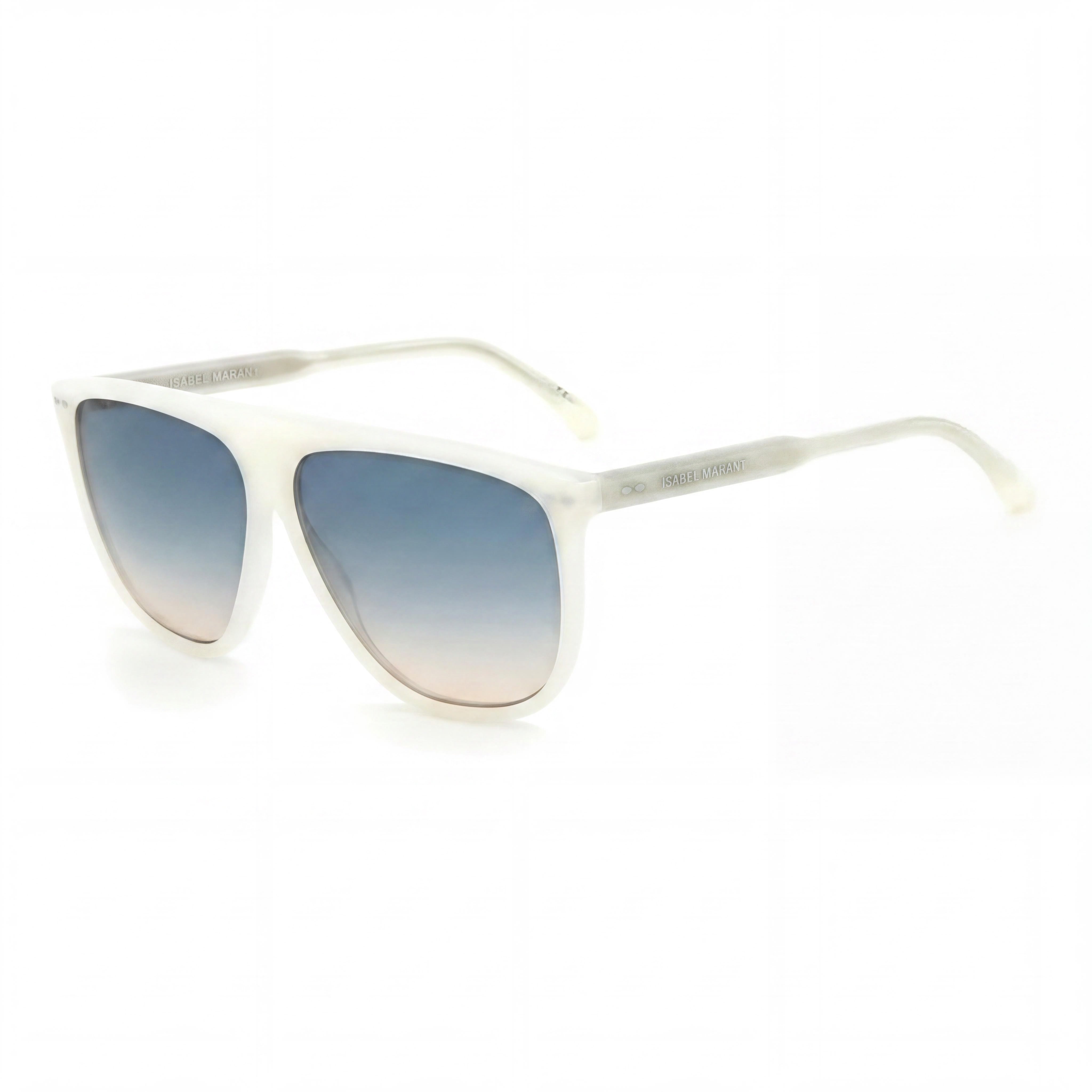 Isabel Marant Sports Unisex Gafas de sol de plástico sombreado azul con montura de acetato multicolor y protección UV, Photo 1