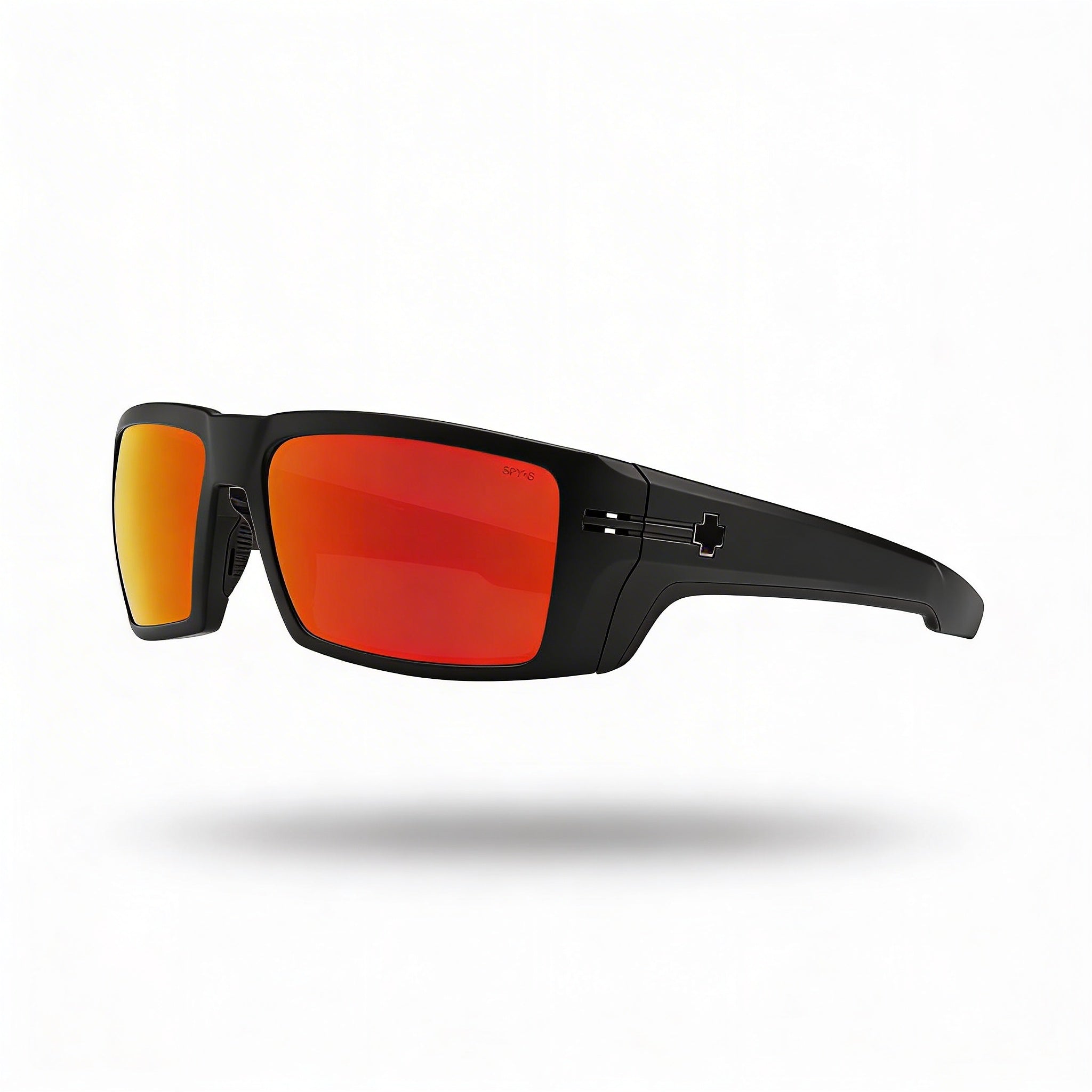 Gafas de sol Spy Rebar unisex con montura de plástico negro mate, lentes Happy Bronze Red Spectra Mirror no polarizadas y protección UV 100% de 62 mm, Photo 1