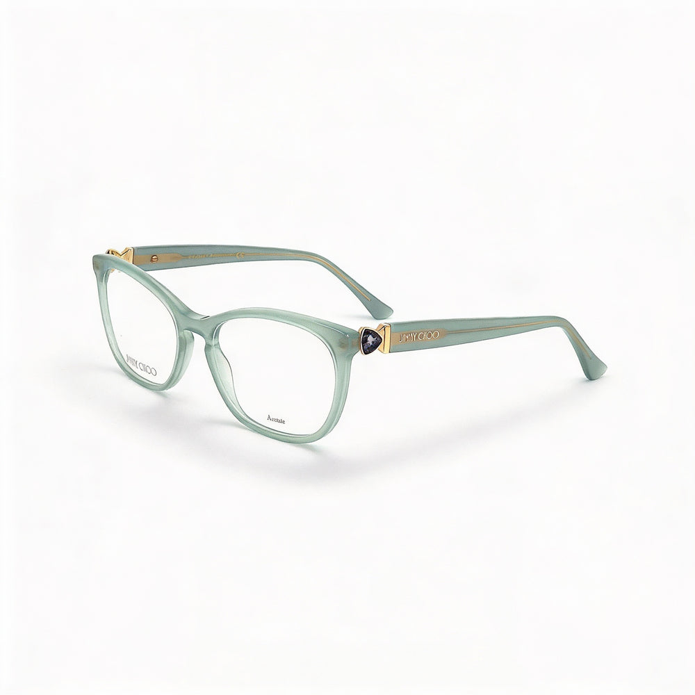 Gafas de acetato modernas para mujer JIMMY CHOO con lentes de demostración de 54-17 mm