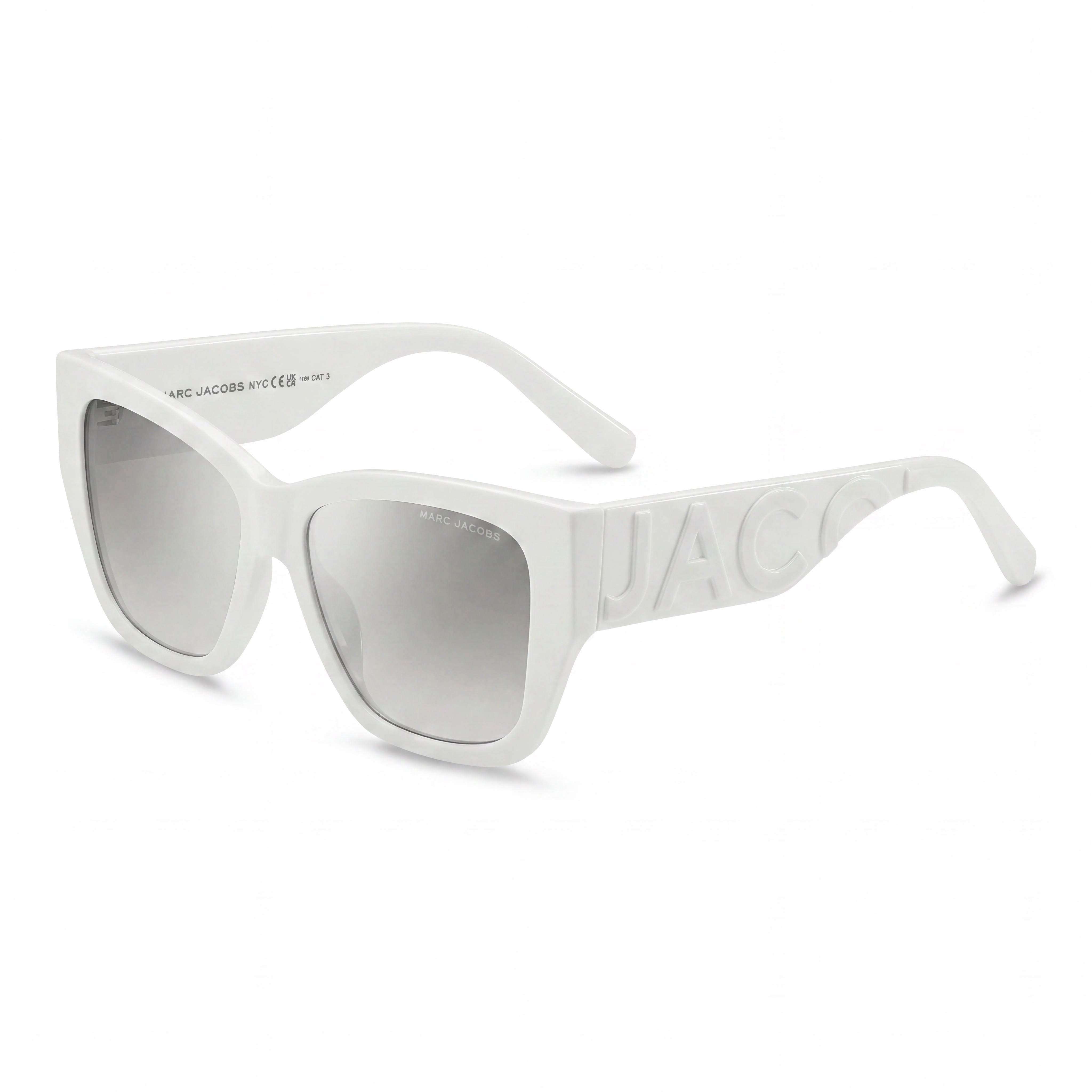 Marc Jacobs Fashion Women's Acetate Sunglasses in White Grey with UV Protection Lenses, 55mm, Photo 1