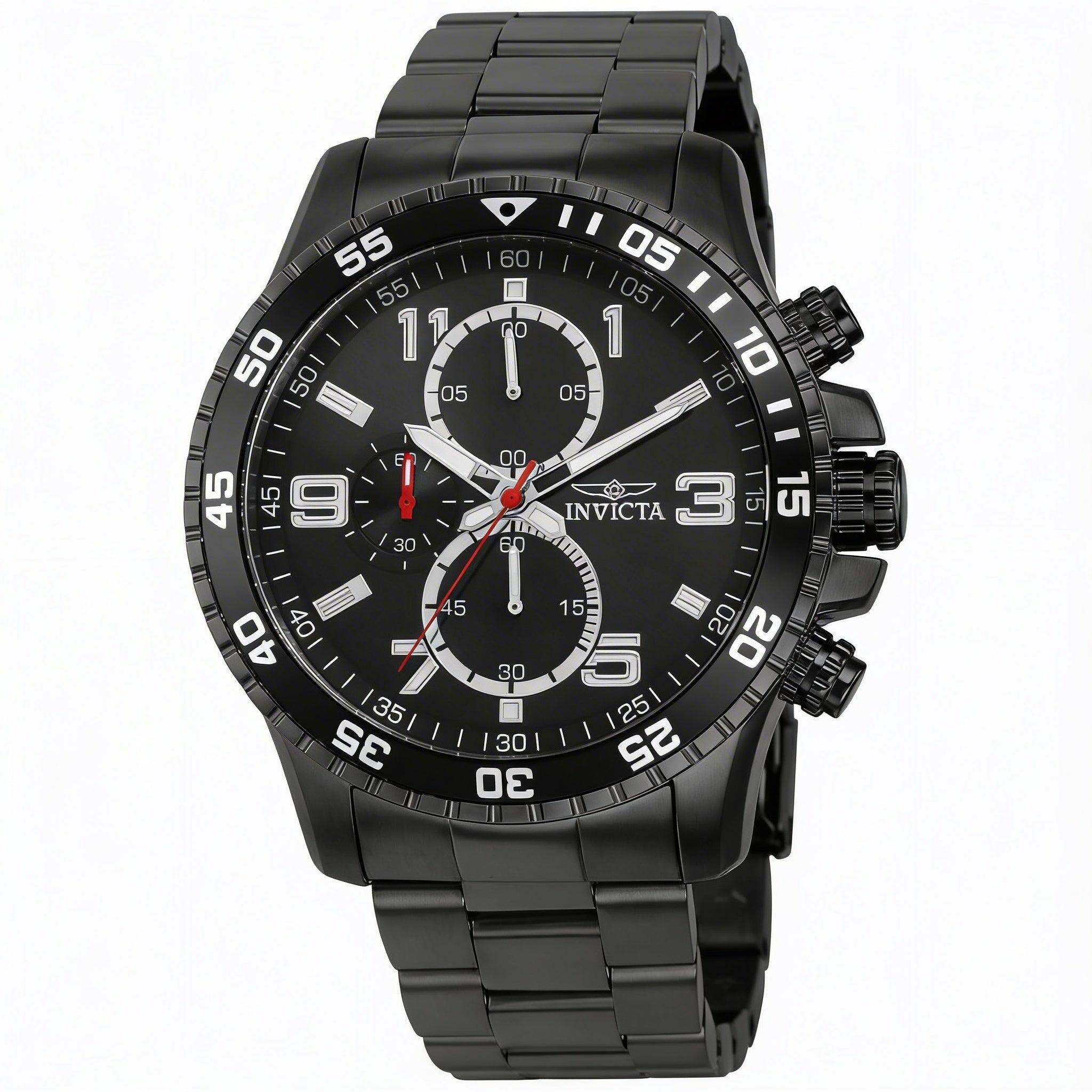 Invicta Specialty 36985 Unisex Chronograph Quartz Stainless Steel Watch, Black Dial, 45mm, Photo 1