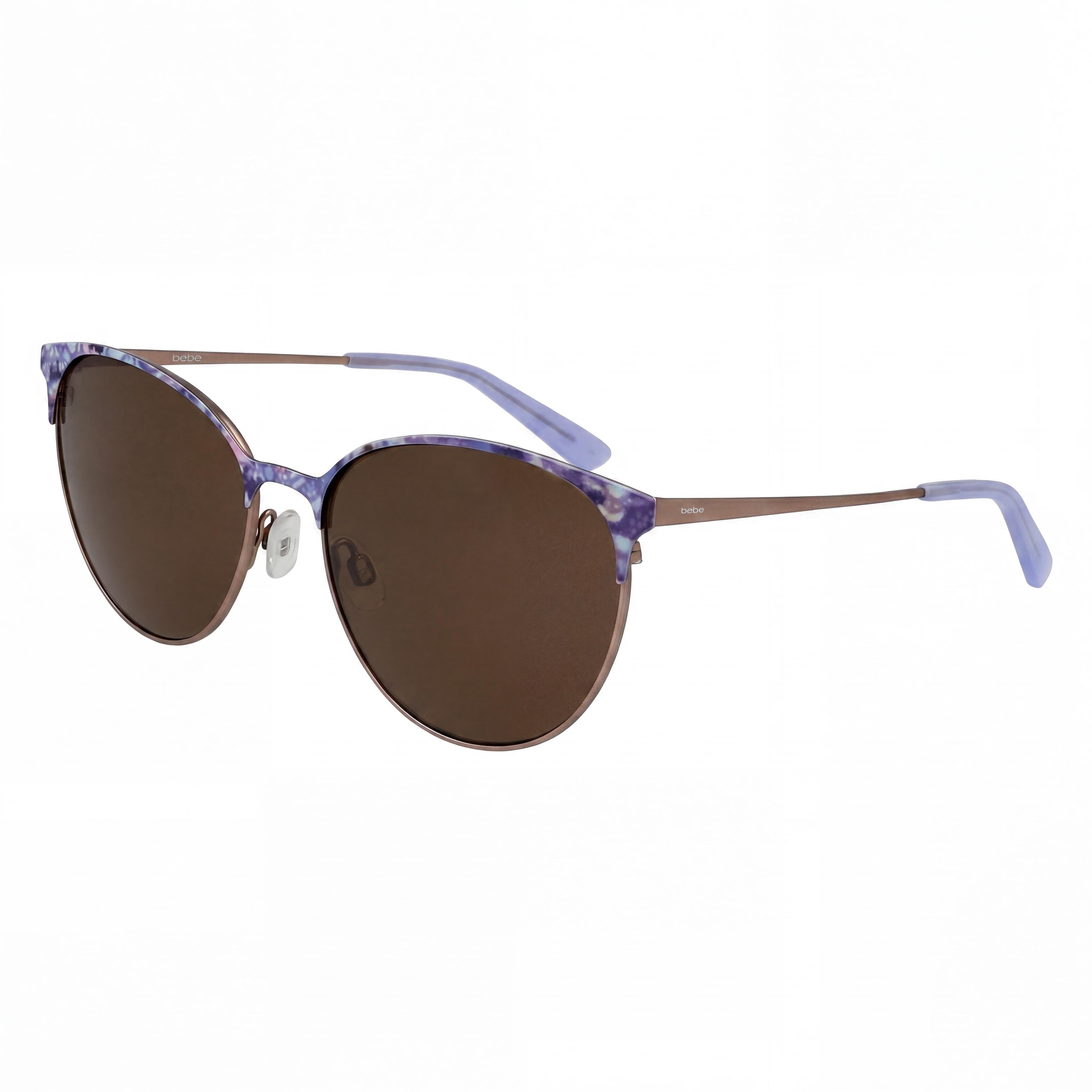 bebe Bb7244 Men's Rose Gold Plastic Frame with Acetate Lenses UV Protection Eyewear 57-17-140mm, Photo 1