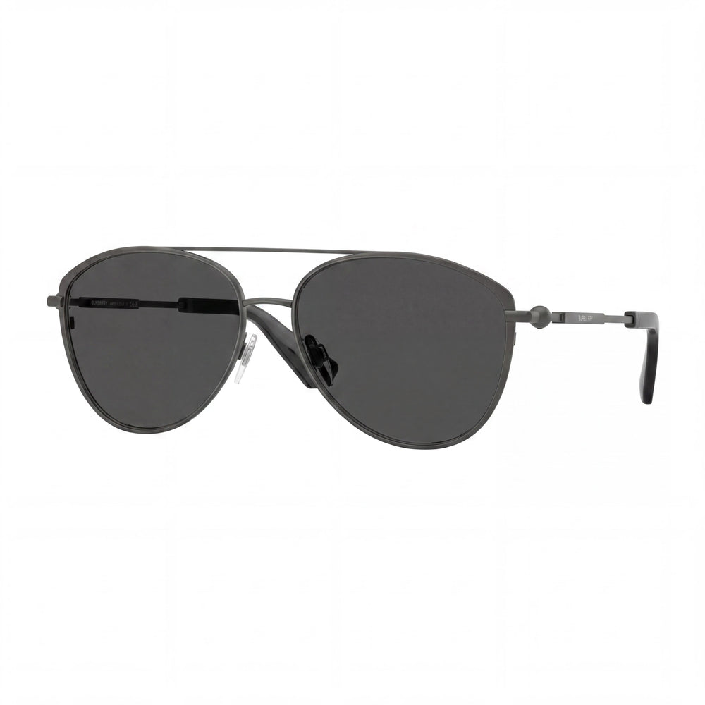 BURBERRY Classic Unisex Dark Grey Metal Frame Non-Polarized Polycarbonate Dark Grey Lens Sunglasses 59mm