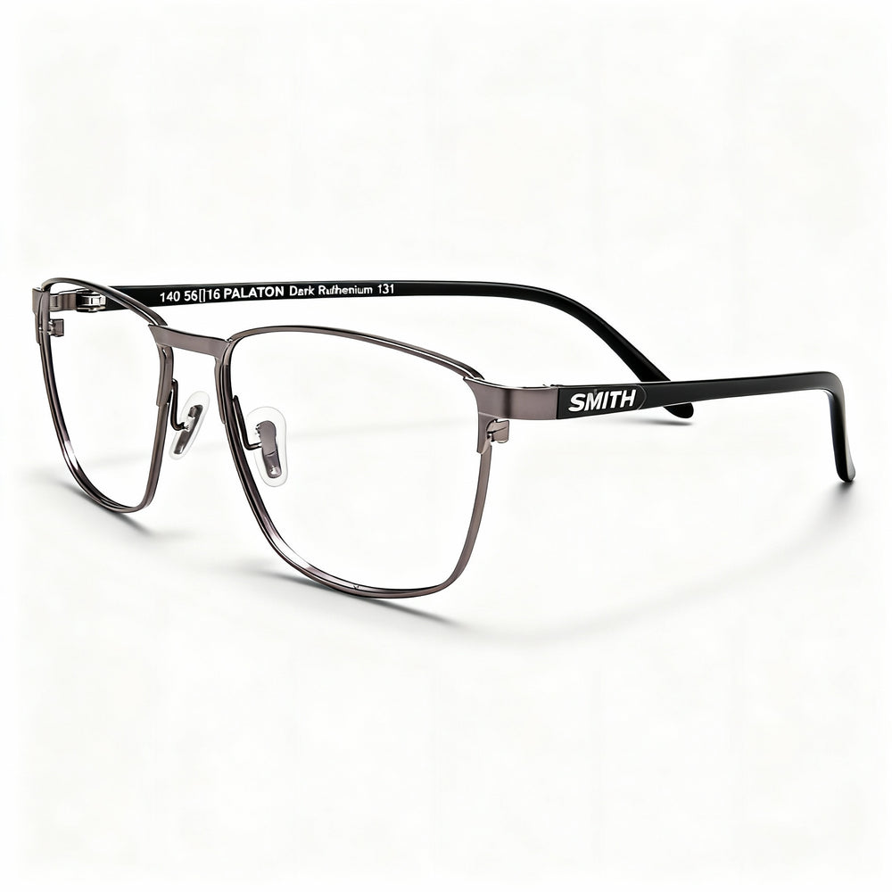 SMITH RALSTON V81 Men's Square Full Rim Metal Eyeglasses Dark Ruthenium Black Clear Lens 56mm