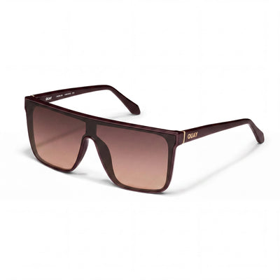 QUAY AUSTRALIA Nightfall Medium Unisex Espresso Brown Fawn Injection Sunglasses UV Protection Non-Polarized