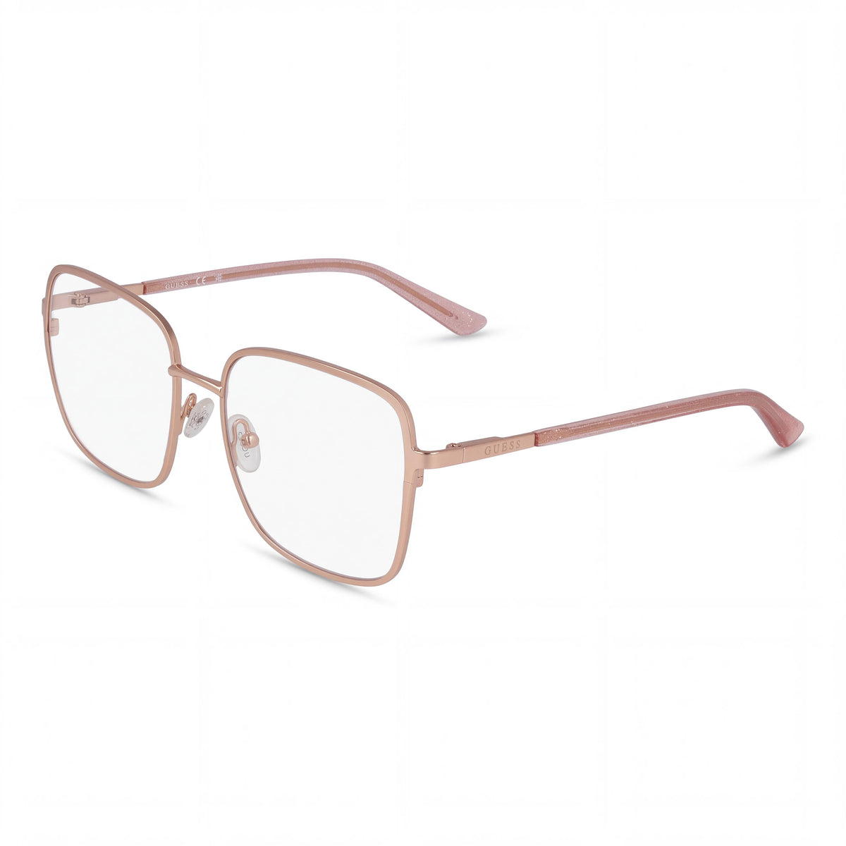 Gafas graduadas de metal para mujer GUESS GU291402954 de estilo casual en oro rosa mate, 54 mm, Photo 1