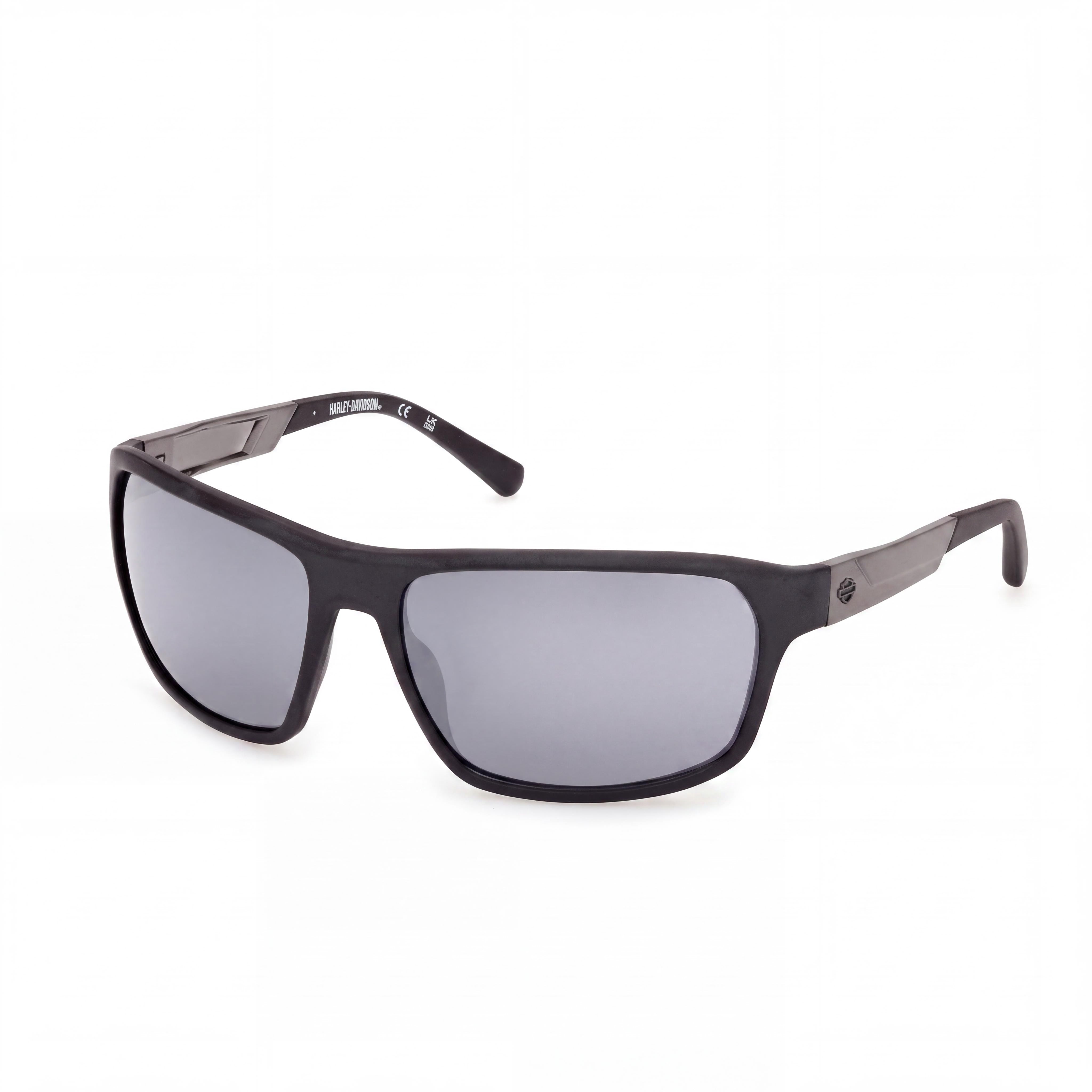 Harley-Davidson Hd00027 Unisex Matte Black Gunmetal Plastic Multicolor Non-Polarized Eyewear 61-16-125mm, Photo 1