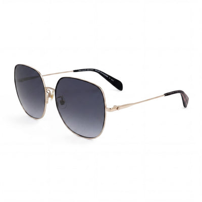 Gafas de Sol Unisex Kate Spade New York Casual Montura Plástico Negro/Gris Oscuro Lentes Negros Protección UV No Polarizadas 59mm