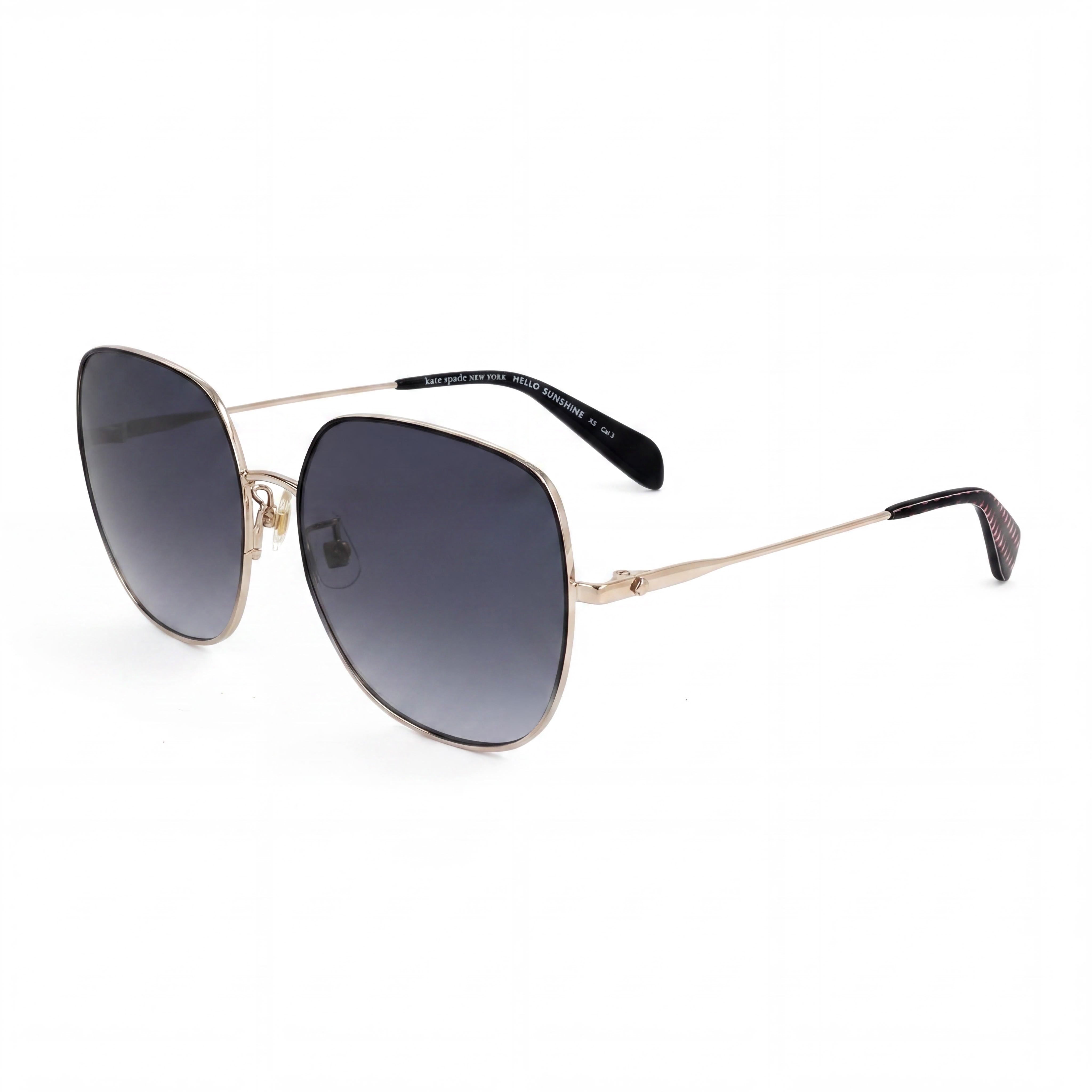 Kate Spade New York Casual Unisex Plastic Black/Dark Grey Frame Sunglasses Black Lenses UV Protected Non-Polarized 59mm, Photo 1