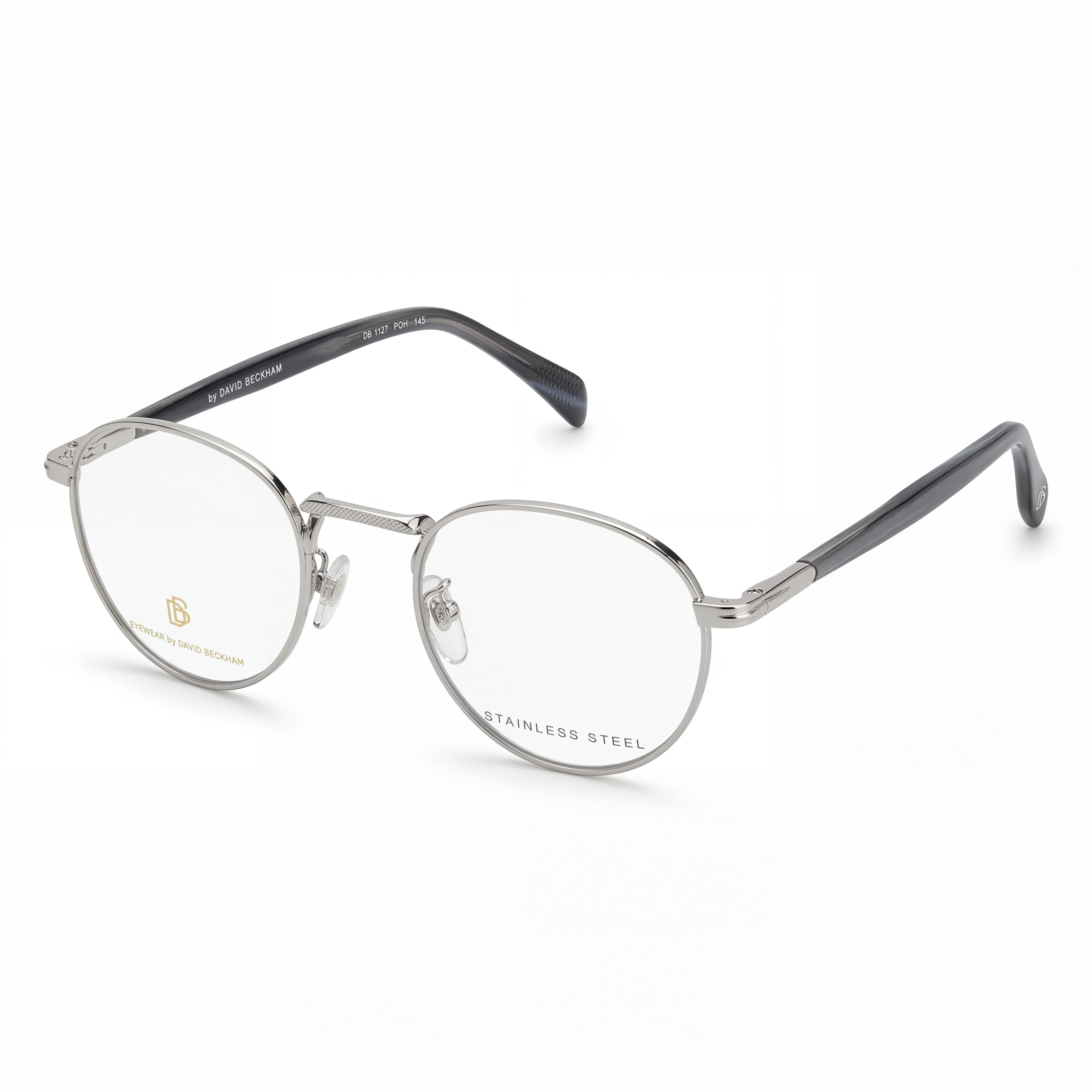 David Beckham Db 1127 Modern Men's Alloy Steel Rut Grey Horn Non-Polarised Sunglasses, 51mm Lens Width, Photo 1