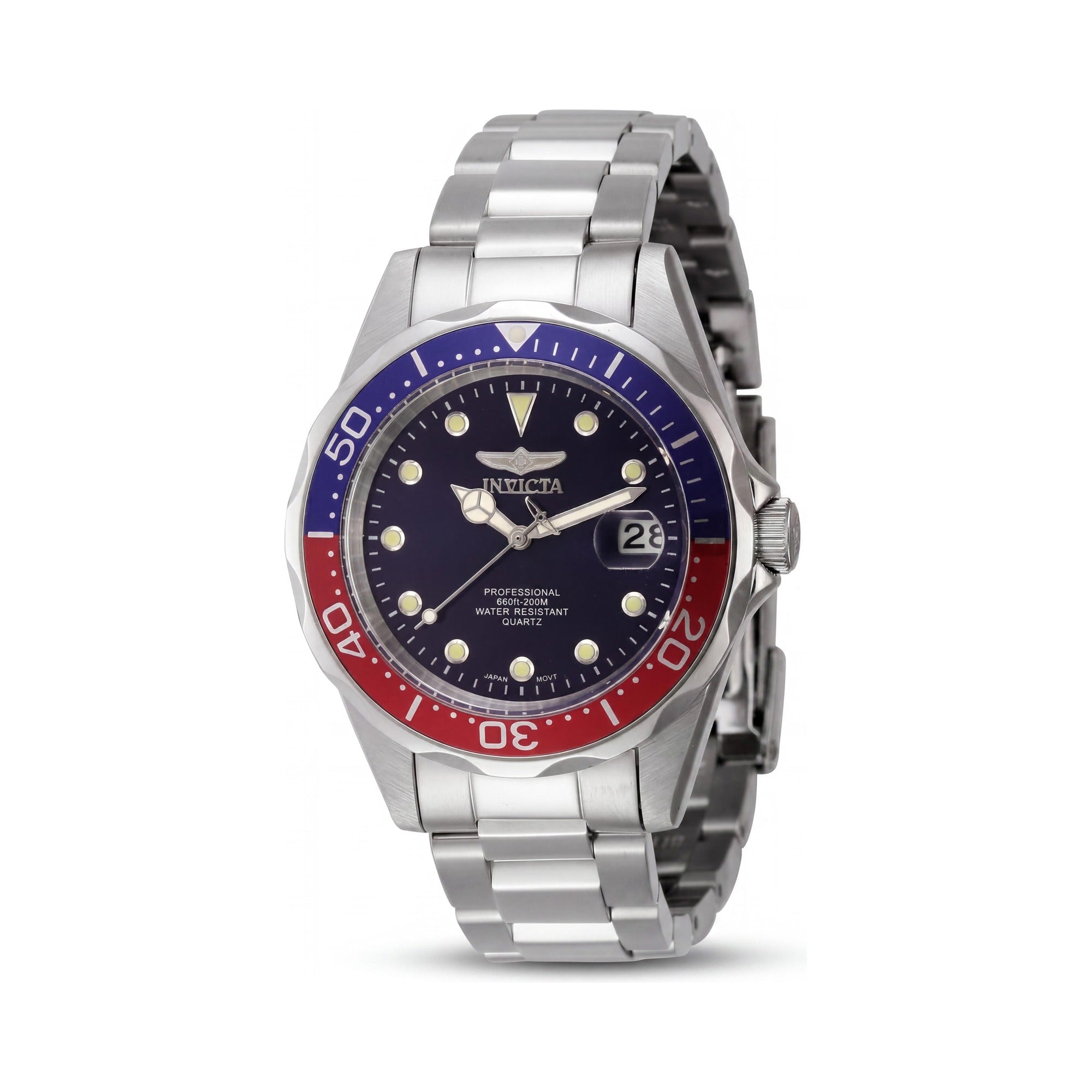 Invicta Pro Diver 45785 Men's 38mm Stainless Steel Blue Dial Quartz Bracelet Watch, 200m Water Resistant, Photo 1