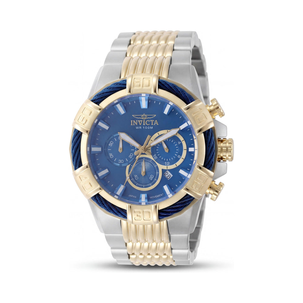 Invicta Bolt 49903 Reloj de pulsera unisex de cuarzo de acero inoxidable de 51 mm con esfera azul y resistencia al agua de 10 ATM