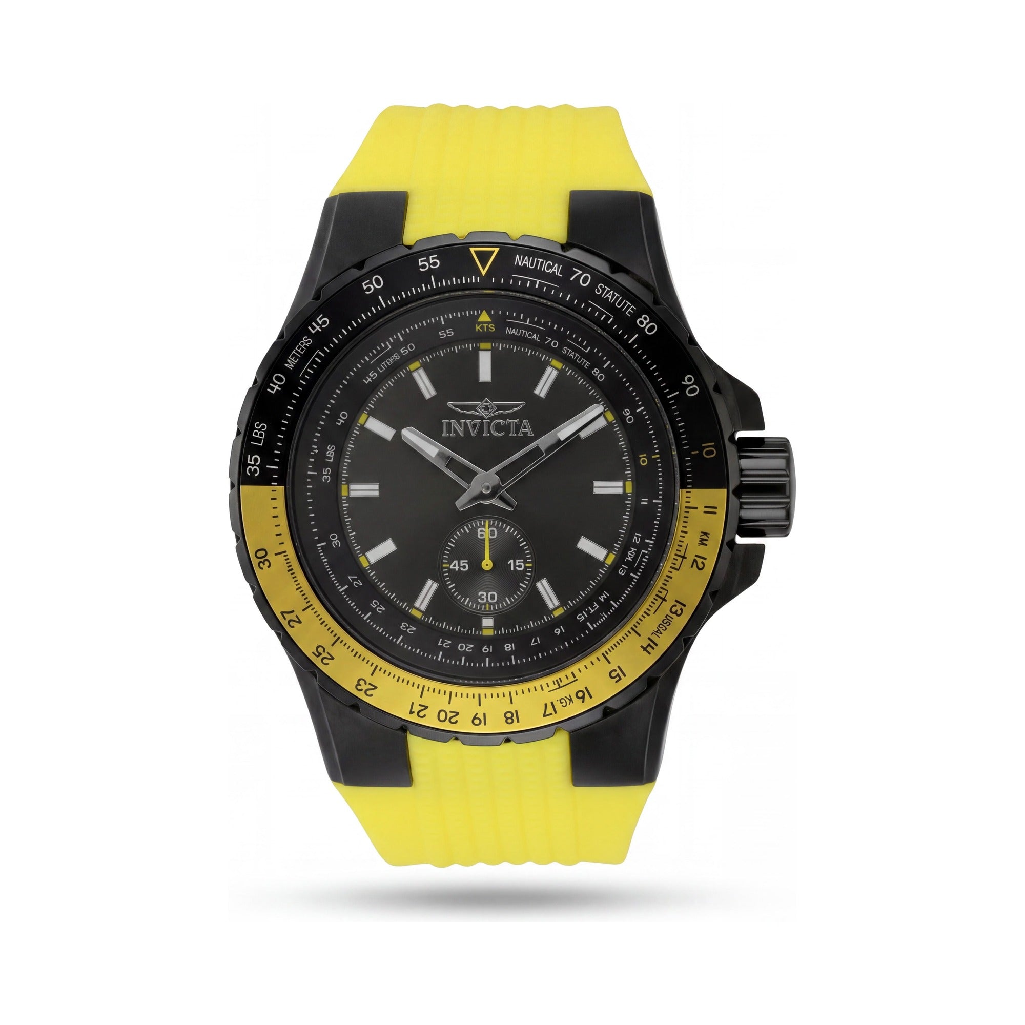 Invicta Aviator 49301 Men's Quartz 50mm Stainless Steel Watch with Grey Dial & Silicone Strap, Photo 1