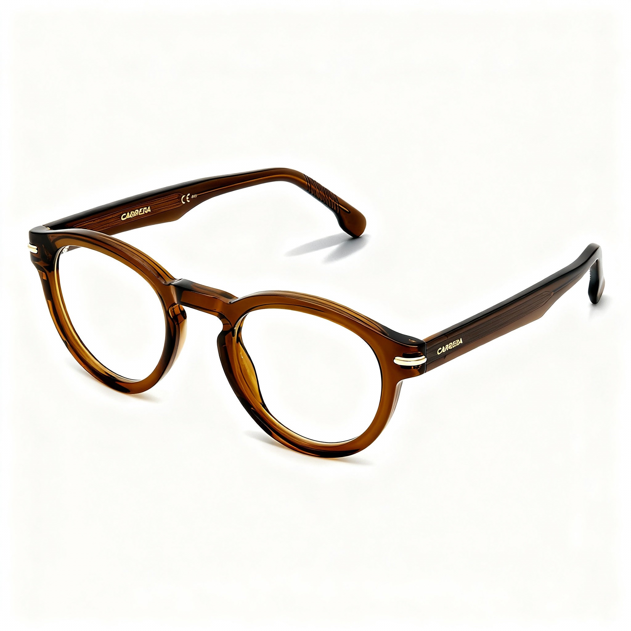 Carrera 313 Unisex Casual Full Rim Oval Eyeglasses with Transparent Brown Acetate Frame - Size 47-22-150mm
