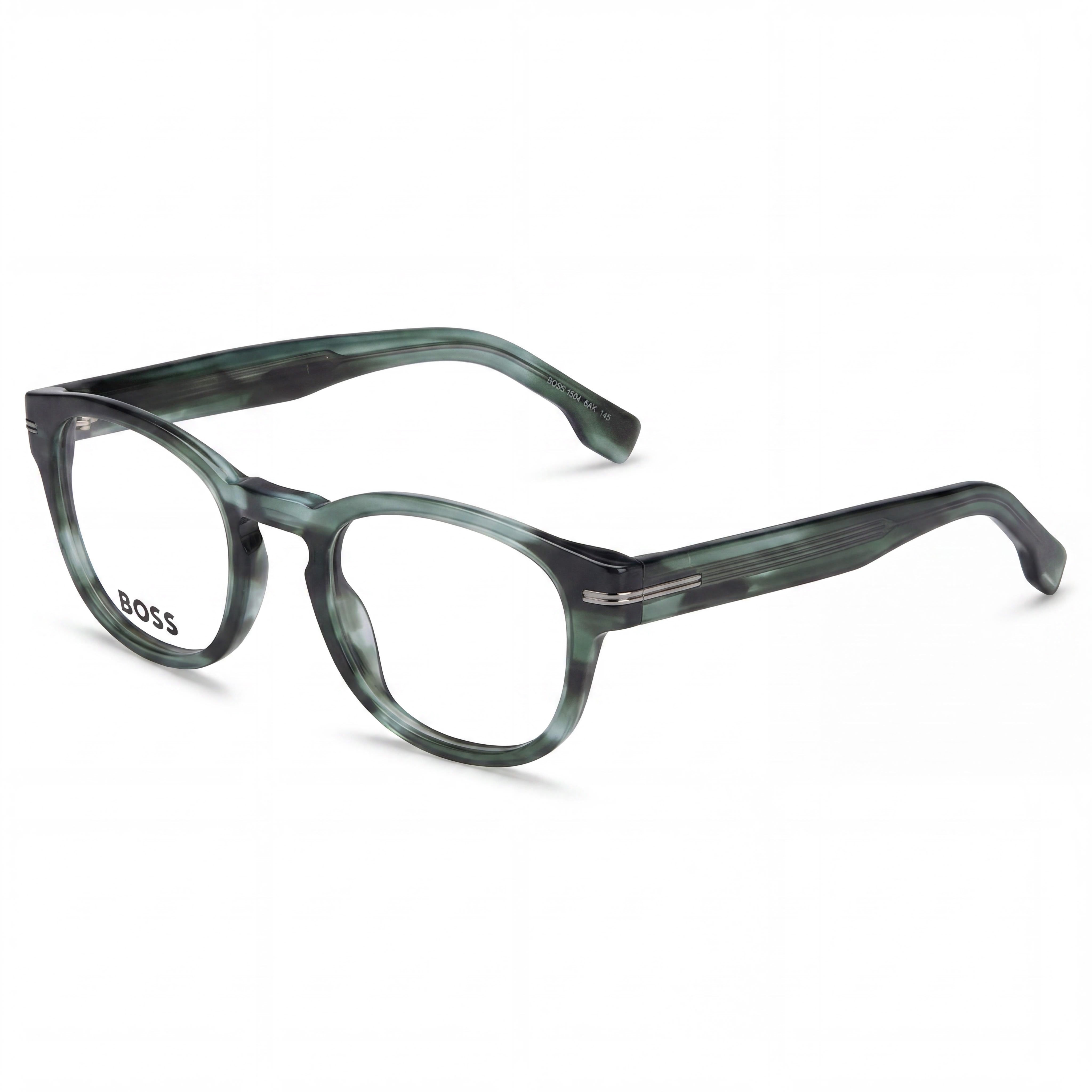 HUGO BOSS BOSS 1504 Men's Casual Acetate Eyeglasses with Polycarbonate Lenses, 50mm Lens, 22mm Bridge, 145mm Temples, Photo 1
