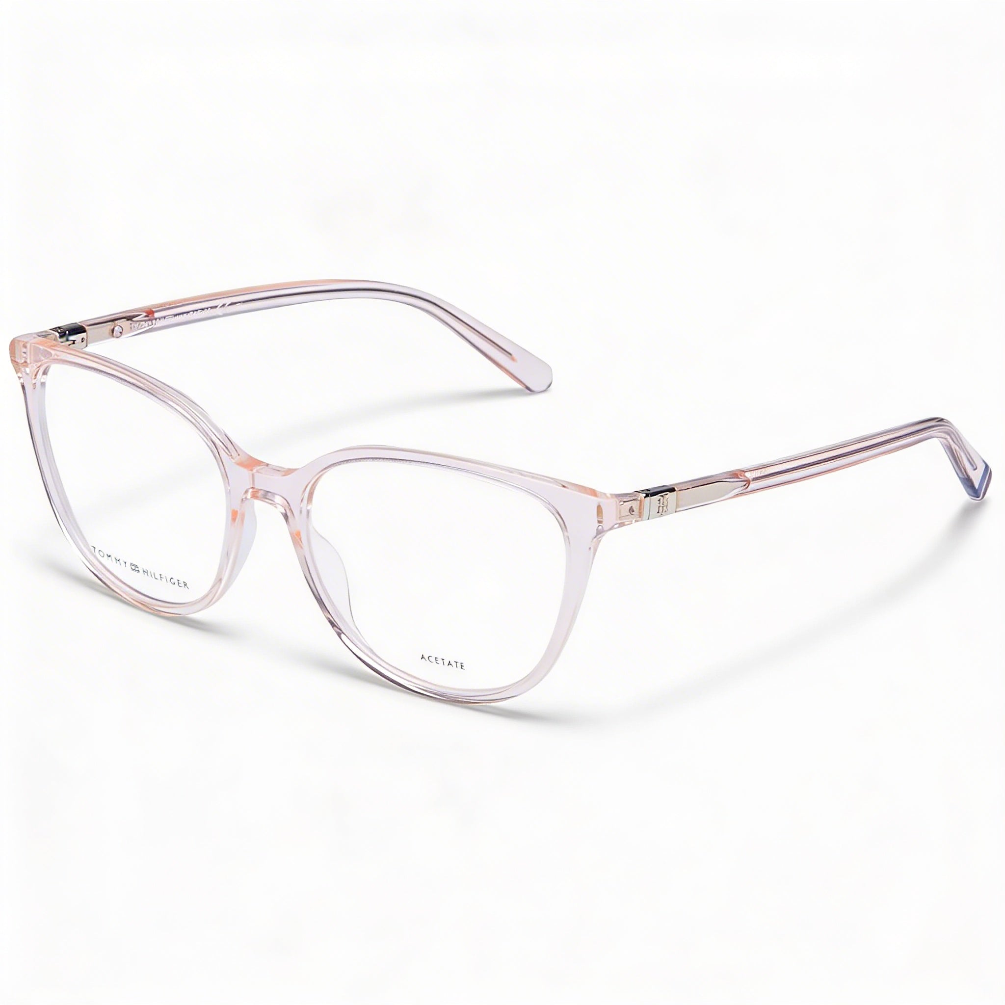 Tommy Hilfiger Feminine Unisex Sunglasses with Pink Acetate Frame and Pink Polycarbonate Lenses 53mm, Photo 1