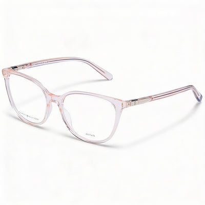 Tommy Hilfiger Feminine Unisex Sunglasses with Pink Acetate Frame and Pink Polycarbonate Lenses 53mm