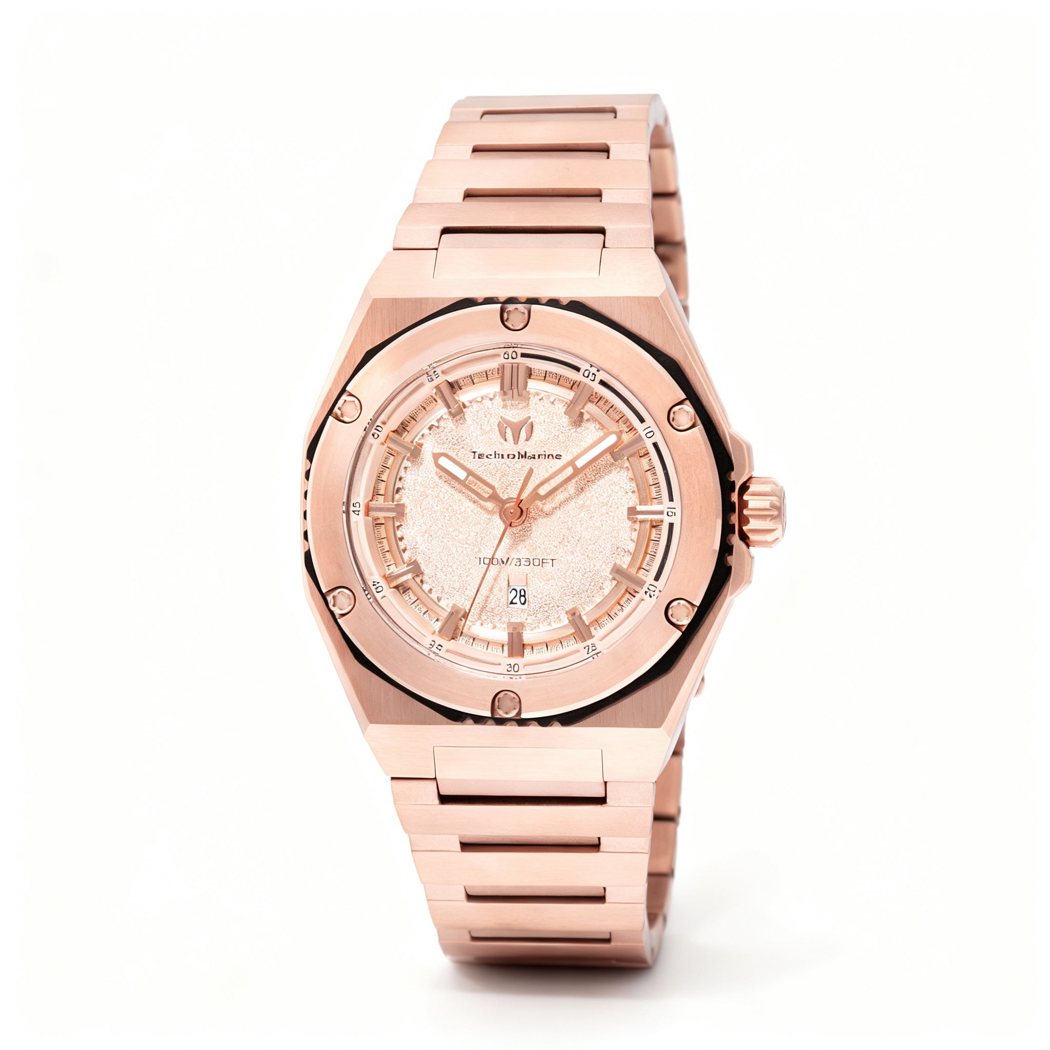 TechnoMarine CORAL - Legacy TM-416058 Women's 36mm Quartz Rose-gold Dial Stainless Steel Bracelet Watch
