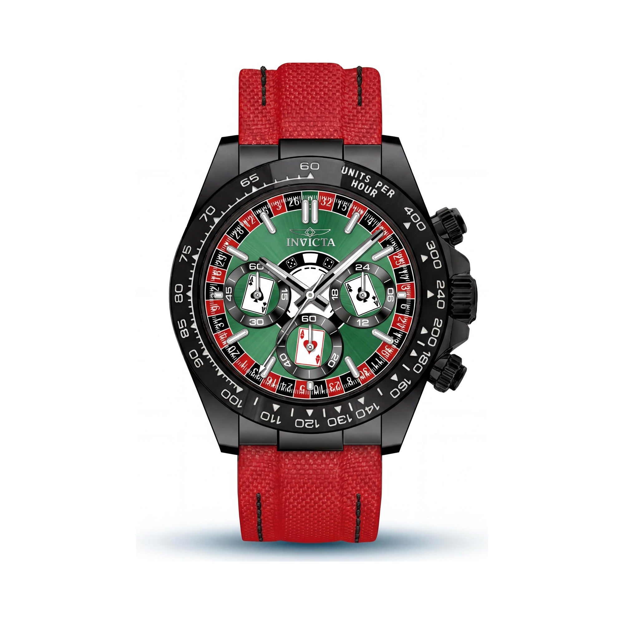 Invicta Speedway 50518 Men's Stainless Steel Green Dial Quartz Watch with Nylon Strap 40mm, Photo 1