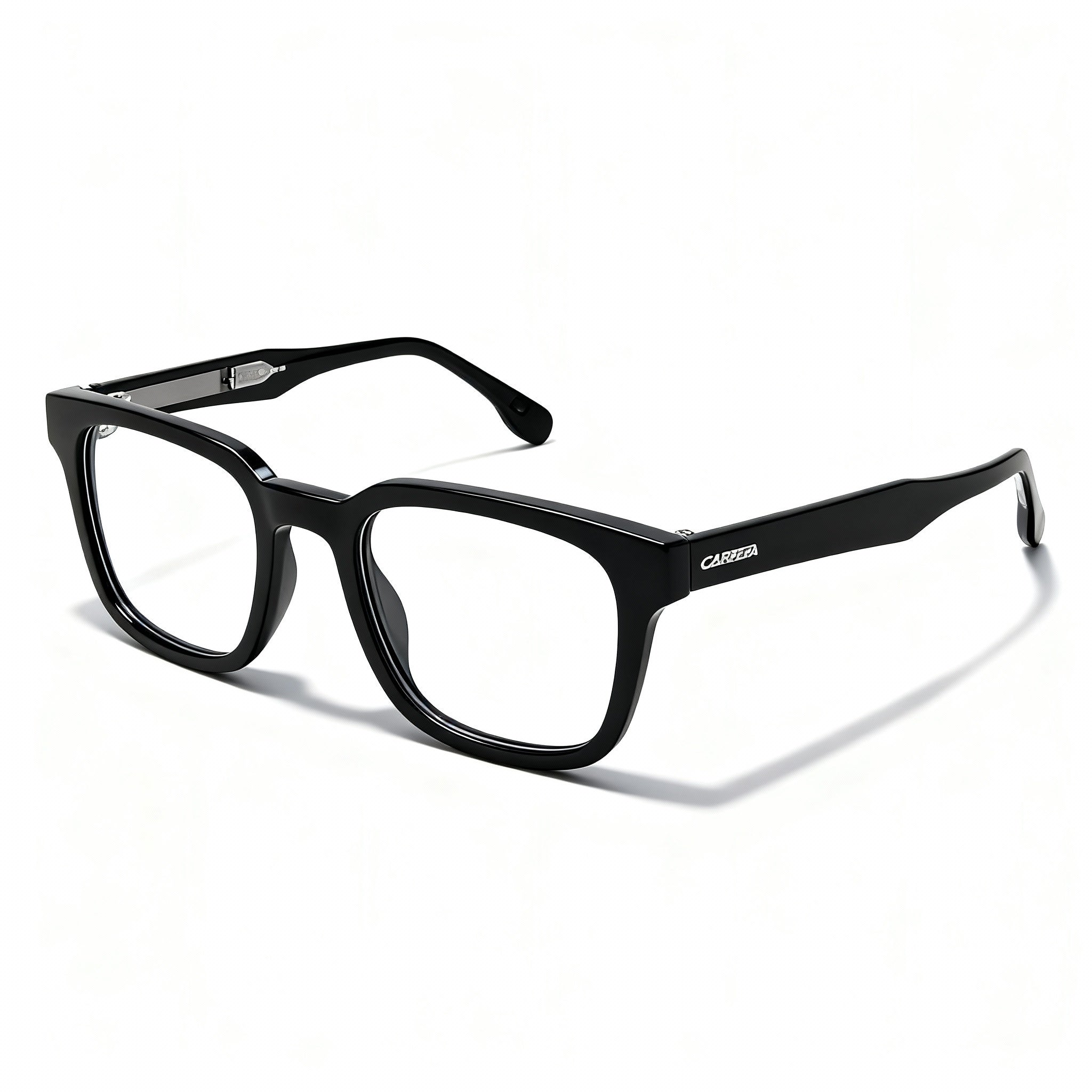 Carrera 269 Unisex Modern Black Acetate Square Full Rim Eyeglasses with Polycarbonate Lenses 50mm