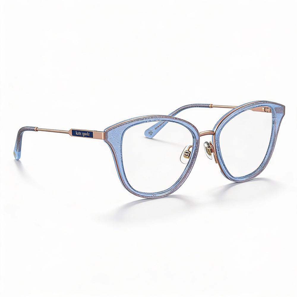 kate spade new york Hallie/G Women's Brown Shaded Pink Metal Frame Optical Eyeglasses, Lens Width 52mm