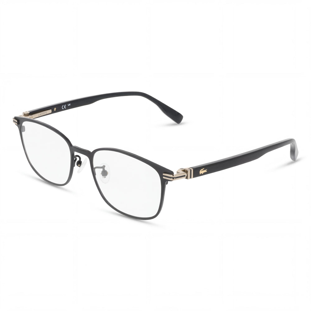 Gafas Ópticas Lacoste L2530lb para Hombre, Negro Satinado, con Lentes de Policarbonato, Tamaño 52-18-145