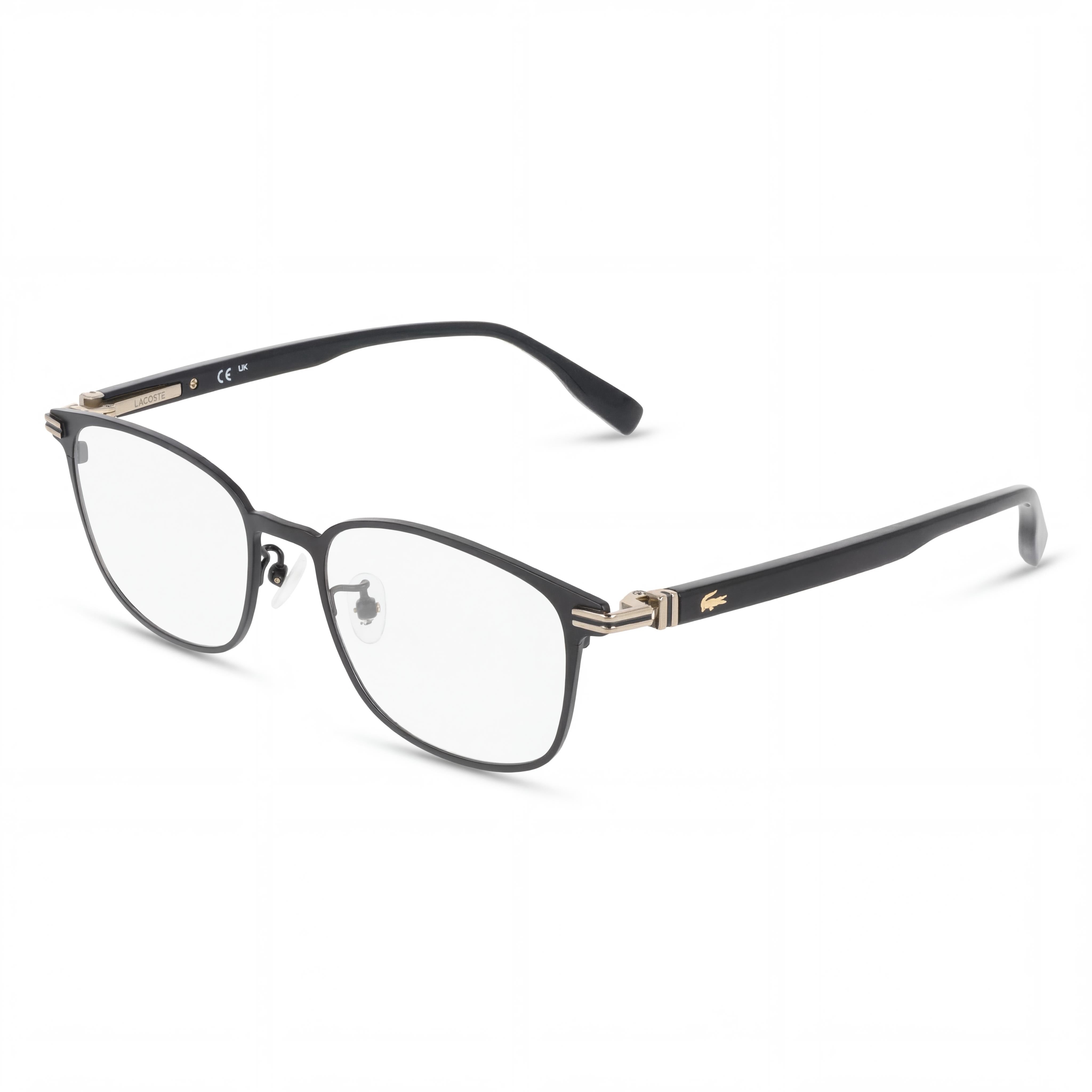 Gafas Ópticas Lacoste L2530lb para Hombre, Negro Satinado, con Lentes de Policarbonato, Tamaño 52-18-145, Photo 1