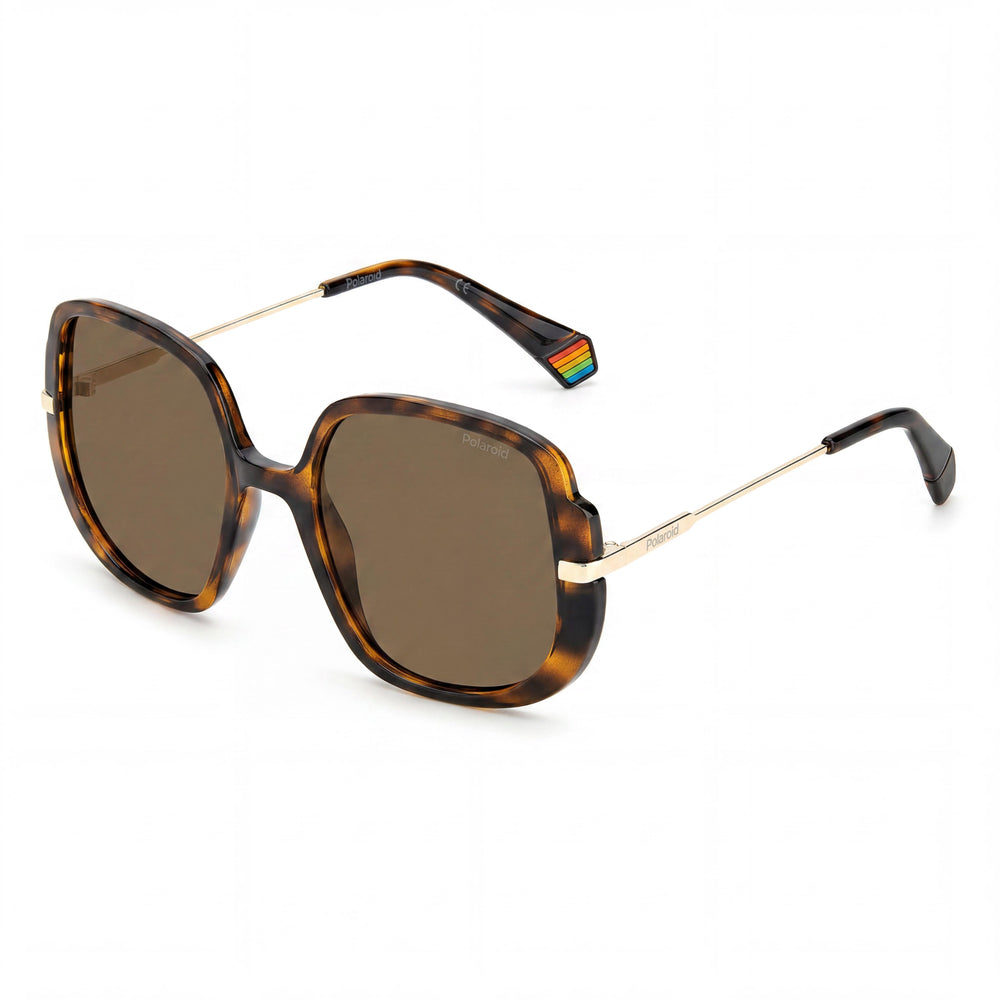 Gafas de sol Polaroid BUTTERFLY para mujer, color bronce, con montura de policarbonato y protección UV, 53-20-140