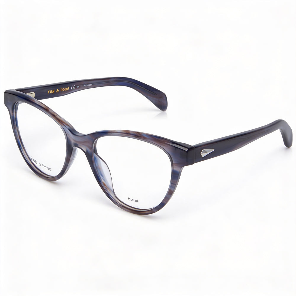 Gafas de sol Rag & Bone Casual RNB3048 para mujer, montura de acetato, lentes de policarbonato, no polarizadas, 51-18-135