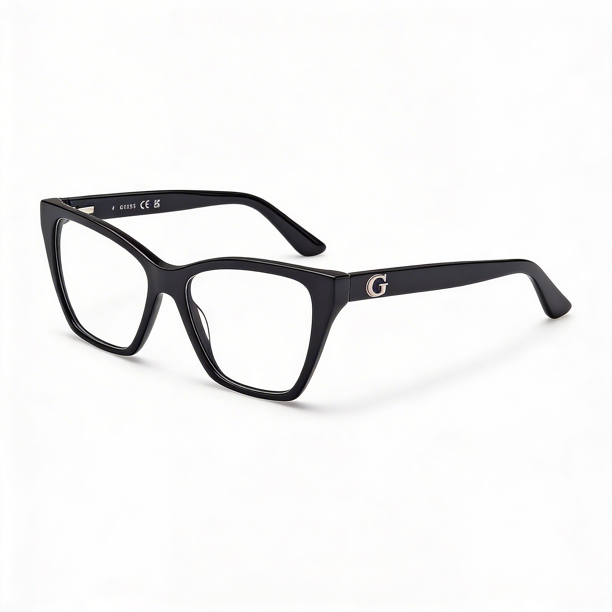GUESS Gu50235 Montura de plástico negro brillante para mujer con lentes sin policarbonato de 52 mm, Photo 1