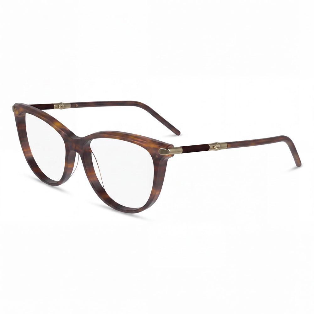 Longchamp Modern LO2727 Gafas Oftálmicas de Montura de Plástico Cuerno Marrón para Mujer, 55mm Ancho de Lente, 15mm Puente, 140mm Patilla