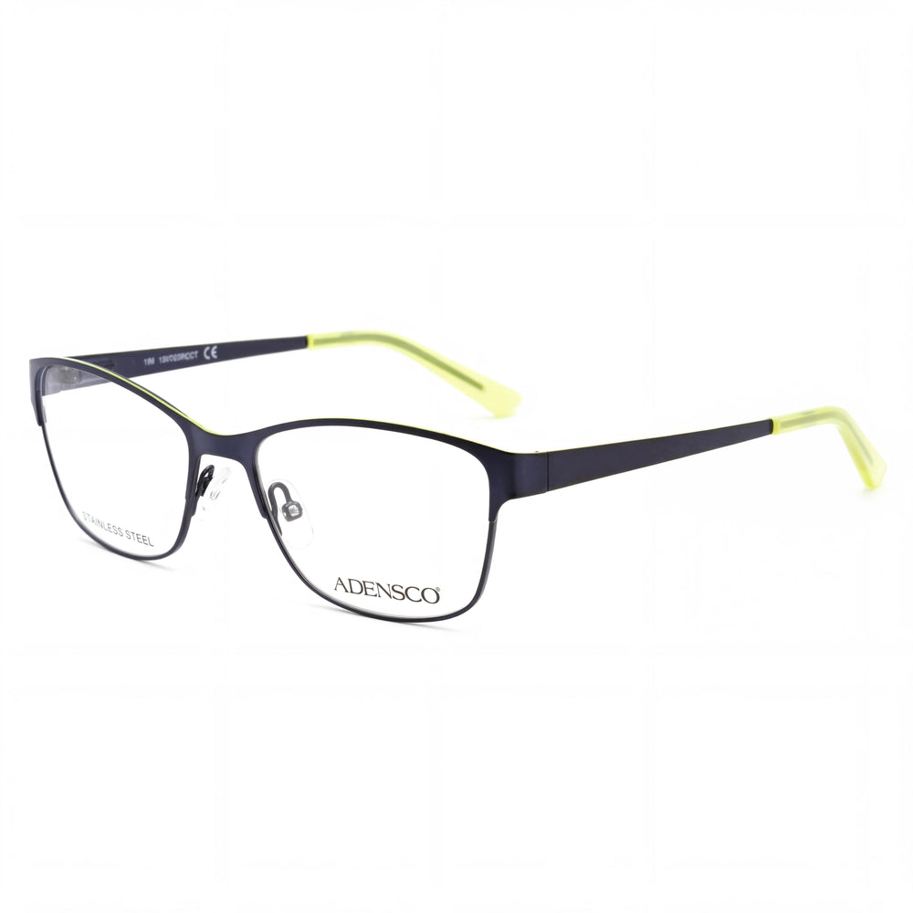 Adensco 205 Unisex Full Rim Rectangular Metal Frame Navy Eyeglasses with Clear Lenses 51mm